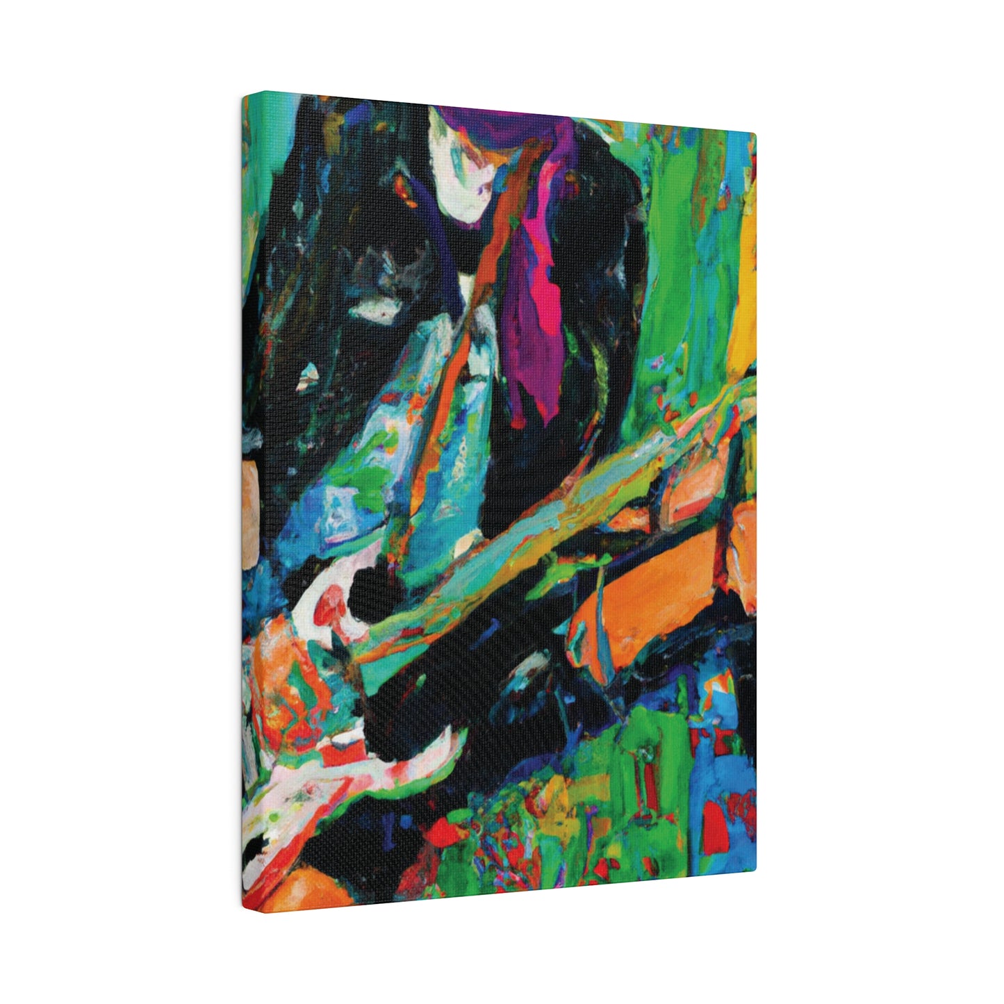 6595X - Rockstar Oil Painting Style Print | Poster | Home Decor | Wall Art | Music Art | Canvas