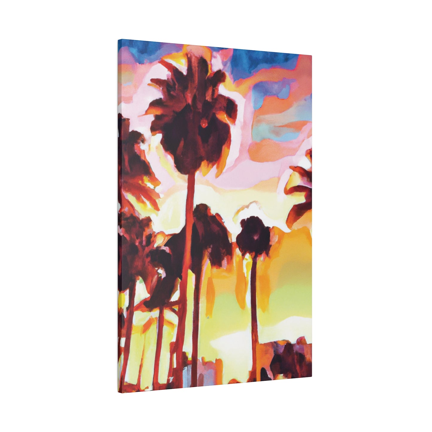 7678L - Miami Beach Sunset Painting Print | Miami | Beach | Sunset | Poster | Home Decor | Wall Art | Canvas