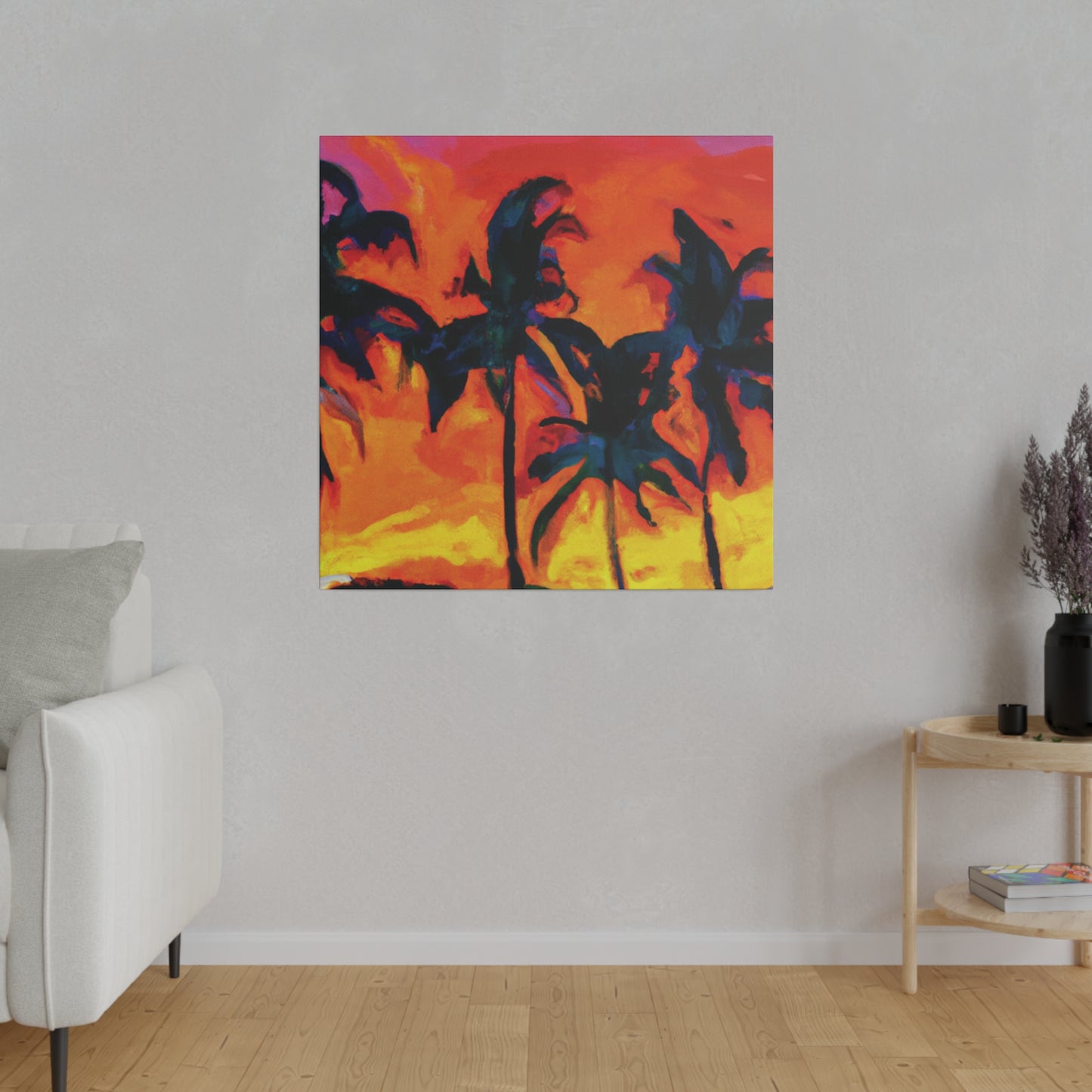 7487R - Miami Beach Sunset Painting Print | Miami | Beach | Sunset | Poster | Home Decor | Wall Art | Canvas