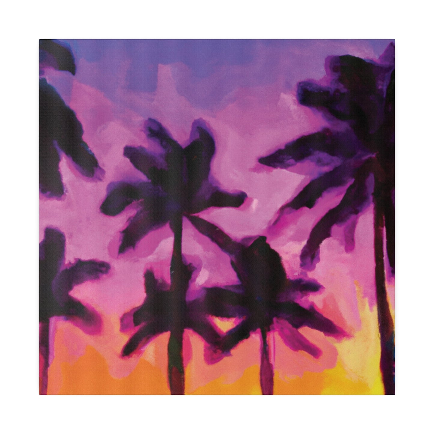 7395T - Miami Beach Sunset Painting Print | Miami | Beach | Sunset | Poster | Home Decor | Wall Art | Canvas