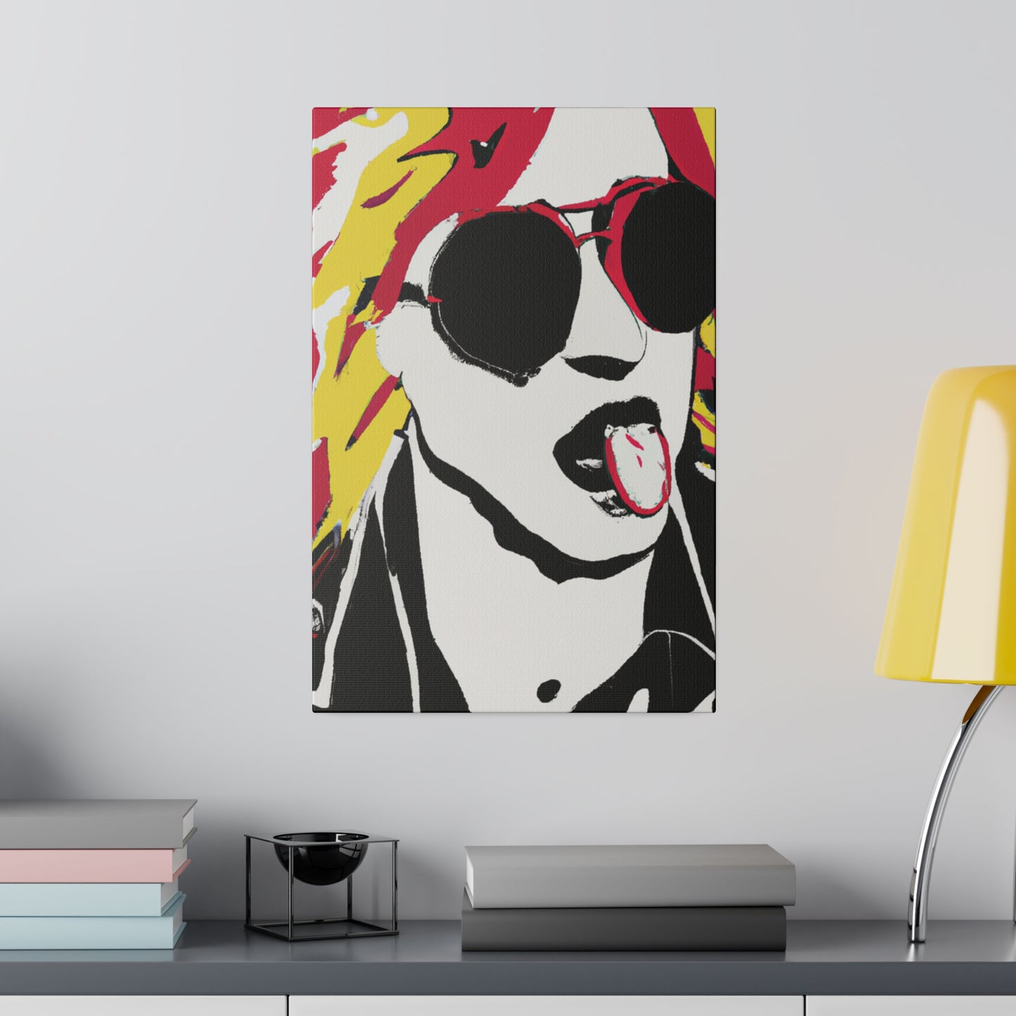 4851A - Rockstar Painting Print | Face | Abstract | Poster | Home Decor | Wall Art | Music Art | Canvas