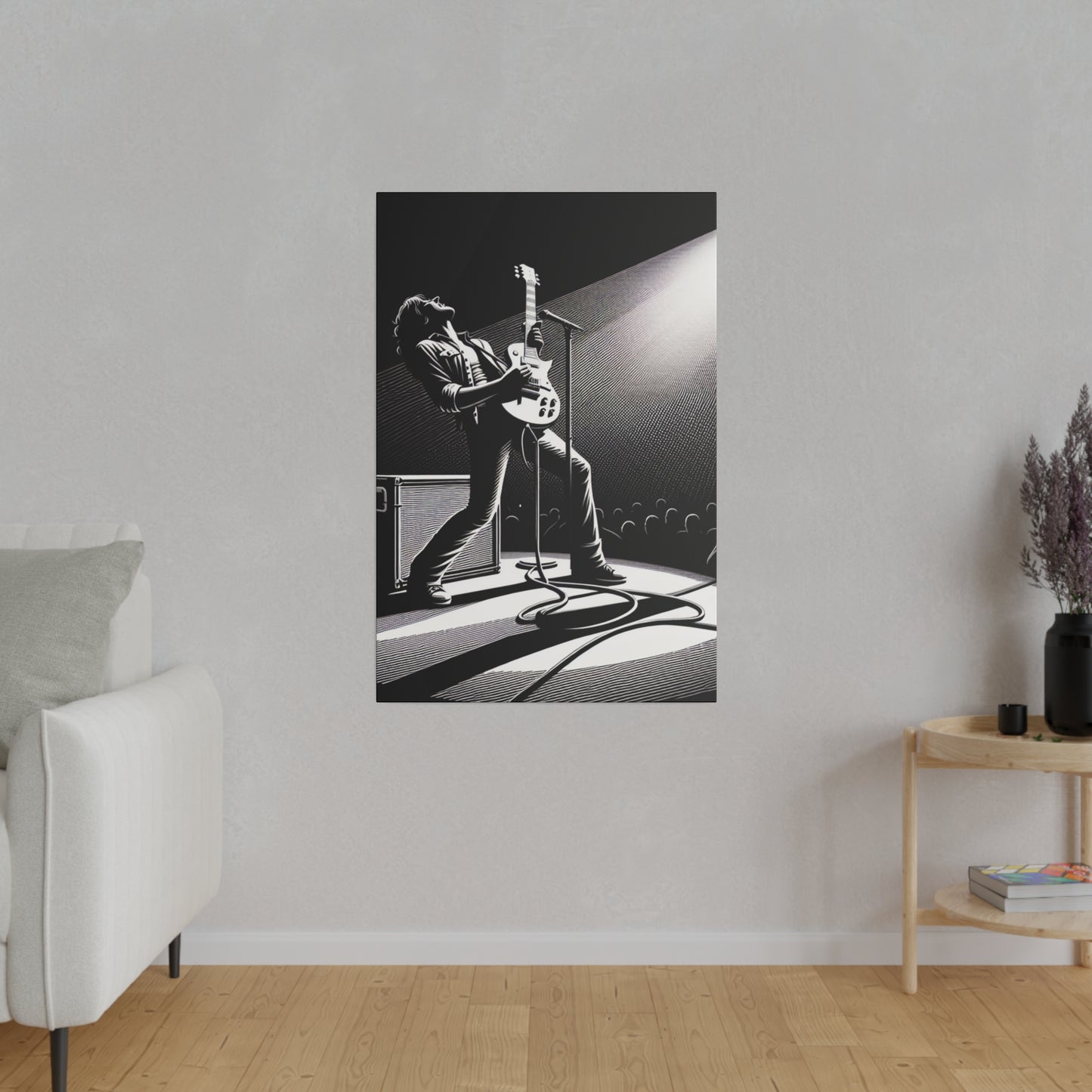 3372J - music art work, rockstar gifts, musician gift ideas, guitar art work, guitar artwork, guitar wall art canvas, playing guitar, decor