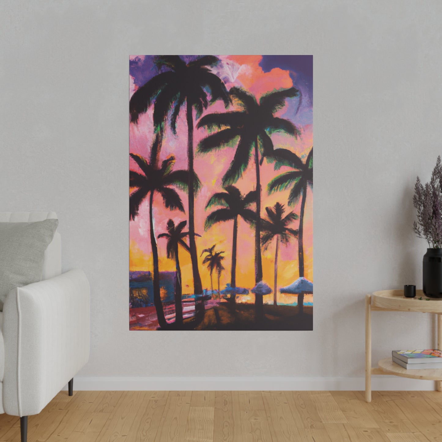 7524X - Miami Beach Sunset Painting Print | Miami | Beach | Sunset | Poster | Home Decor | Wall Art | Canvas