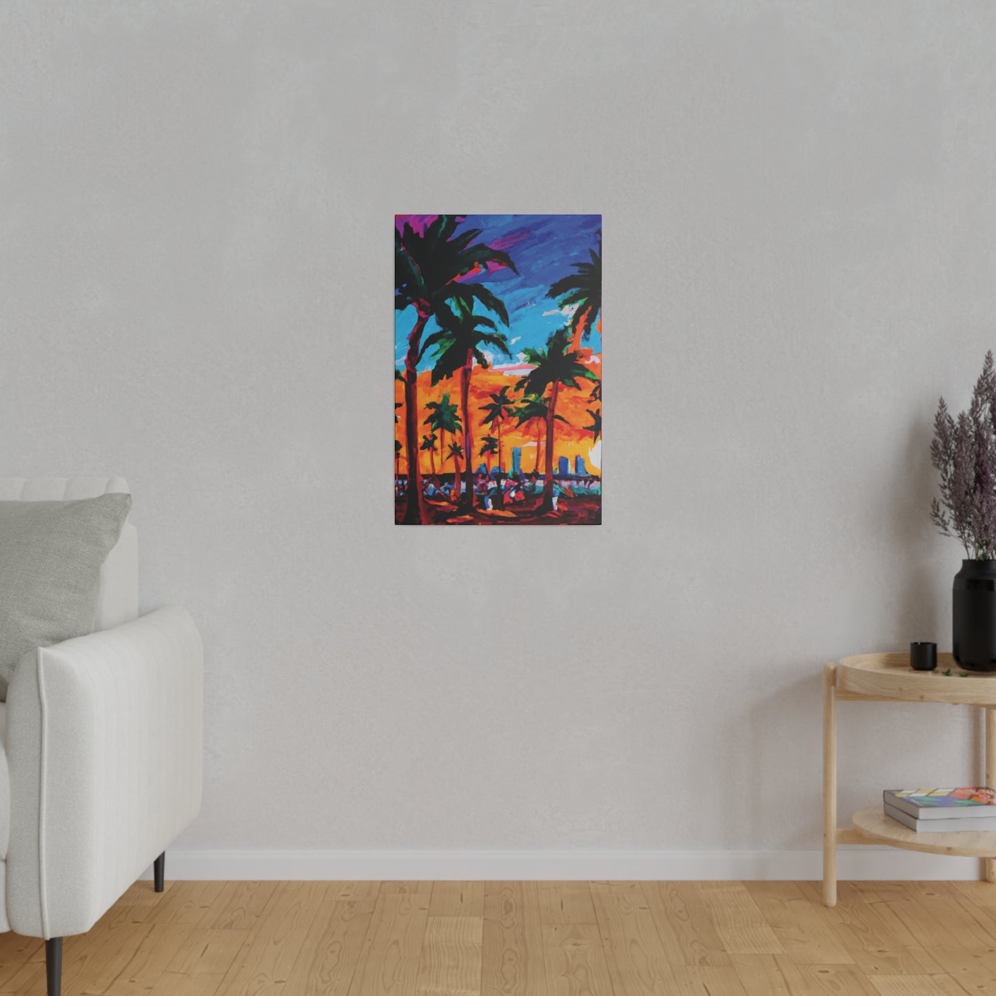 8453X - Miami Beach Sunset Painting Print | Miami | Beach | Sunset | Poster | Home Decor | Wall Art | Canvas