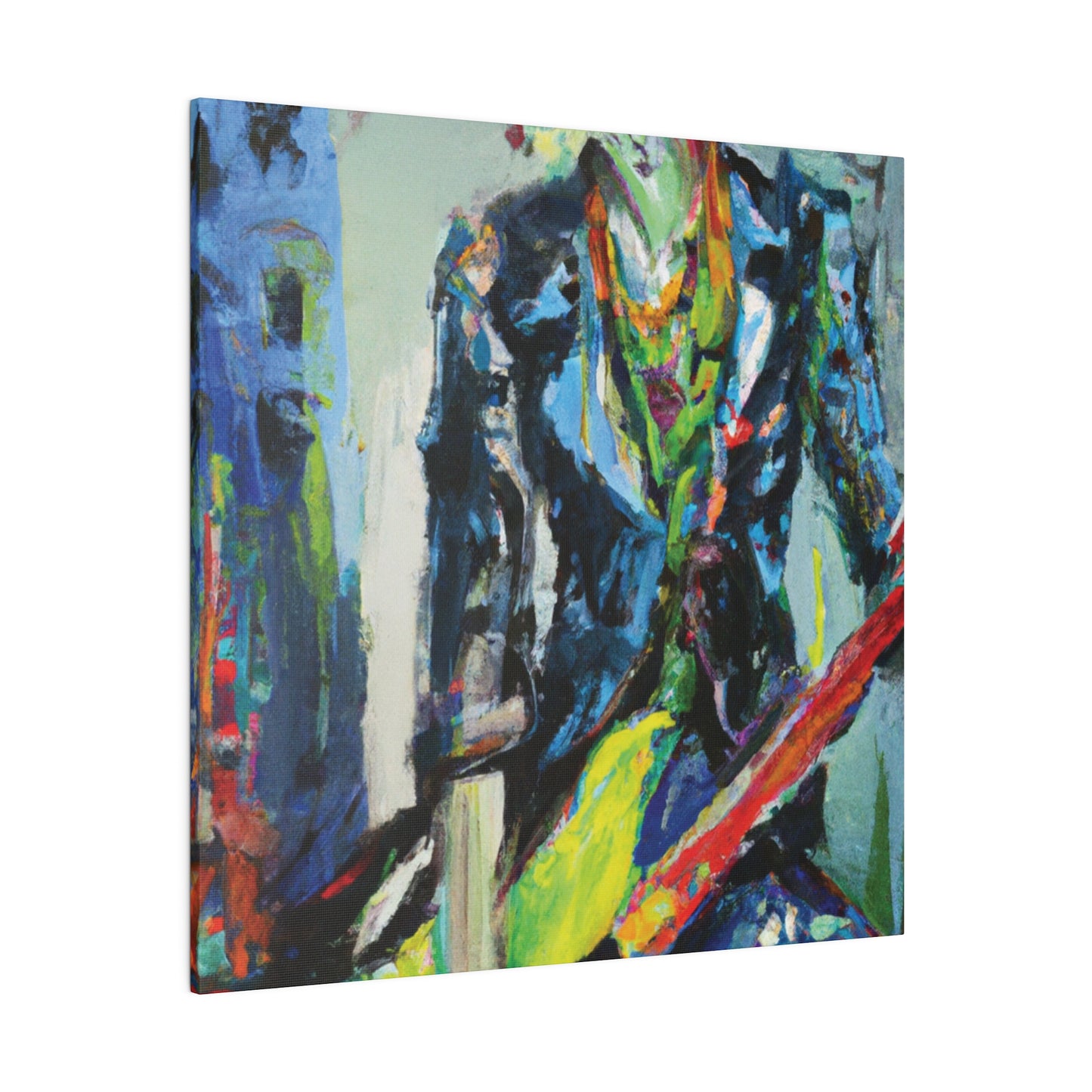 5111Y - Rockstar Oil Painting Style Print | Poster | Home Decor | Wall Art | Music Art | Canvas