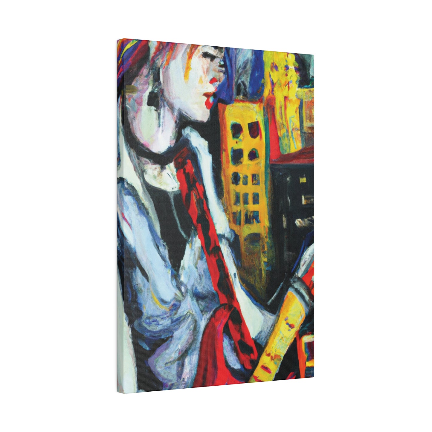 4053F - Rockstar Oil Painting Style Print | Poster | Home Decor | Wall Art | Music Art | Canvas