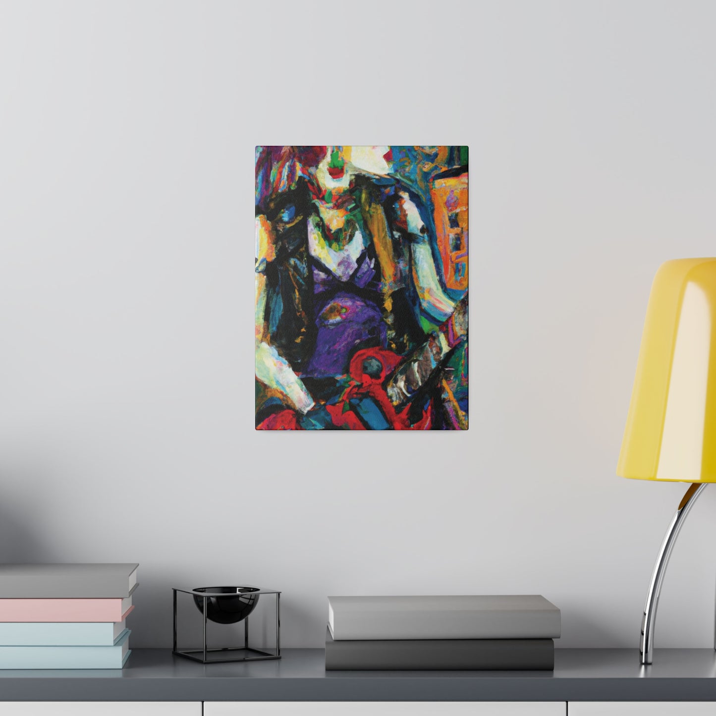 6874R - Rockstar Oil Painting Style Print | Poster | Home Decor | Wall Art | Music Art | Canvas