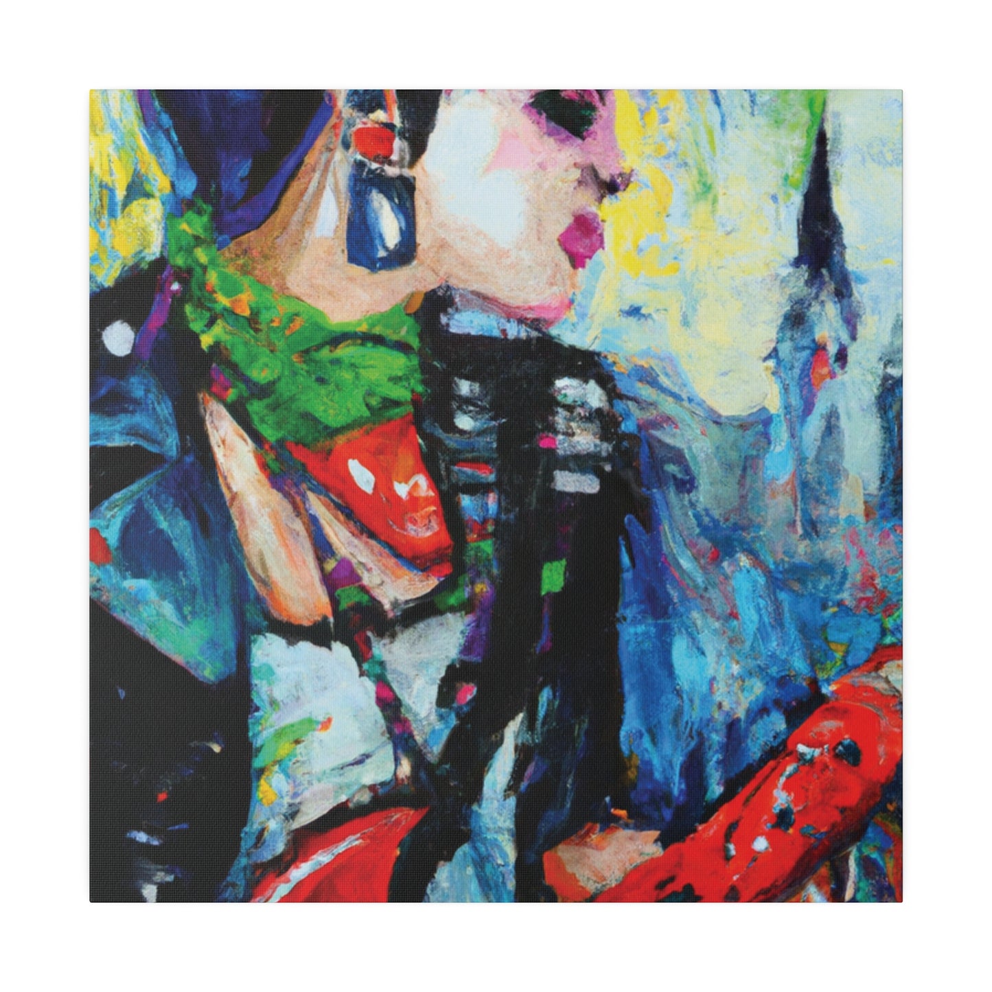 2183C - Rockstar Oil Painting Style Print | Poster | Home Decor | Wall Art | Music Art | Canvas