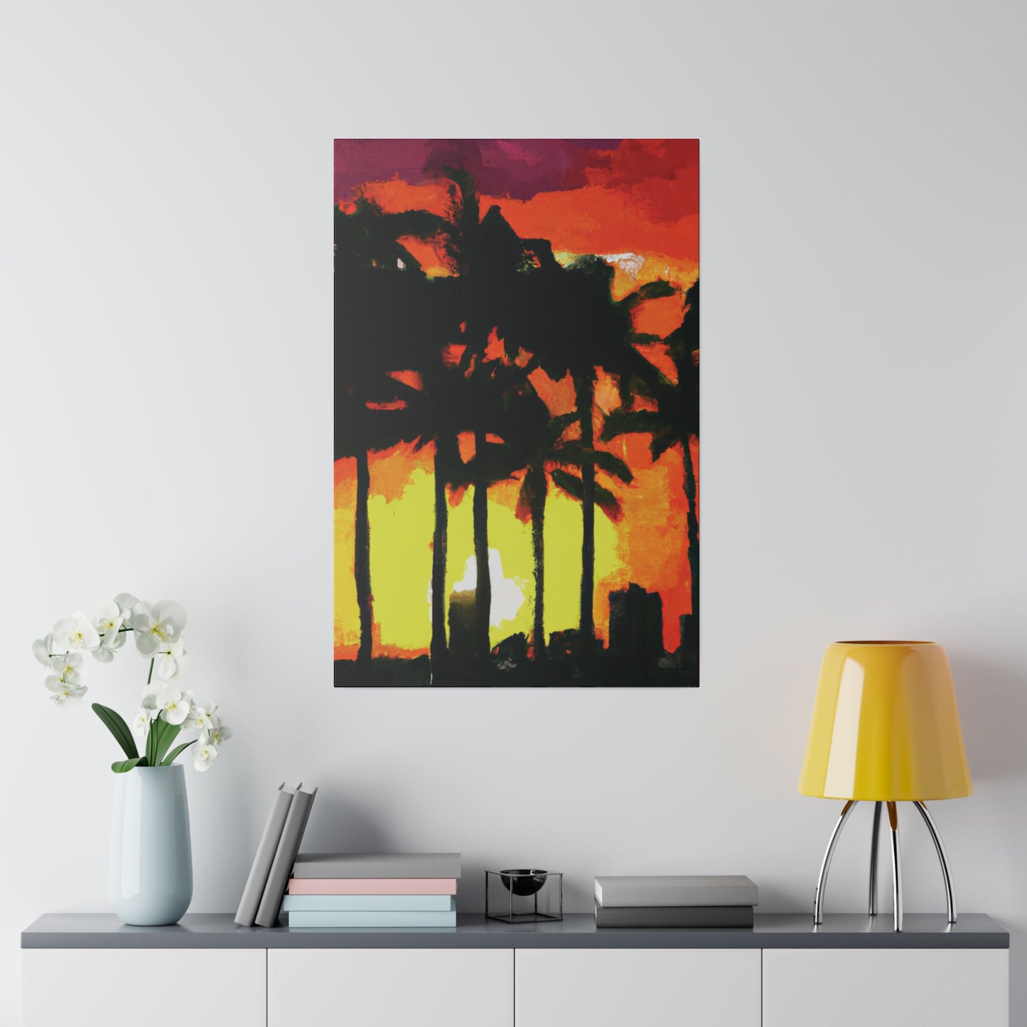 8291L - Miami Beach Sunset Painting Print | Miami | Beach | Sunset | Poster | Home Decor | Wall Art | Canvas