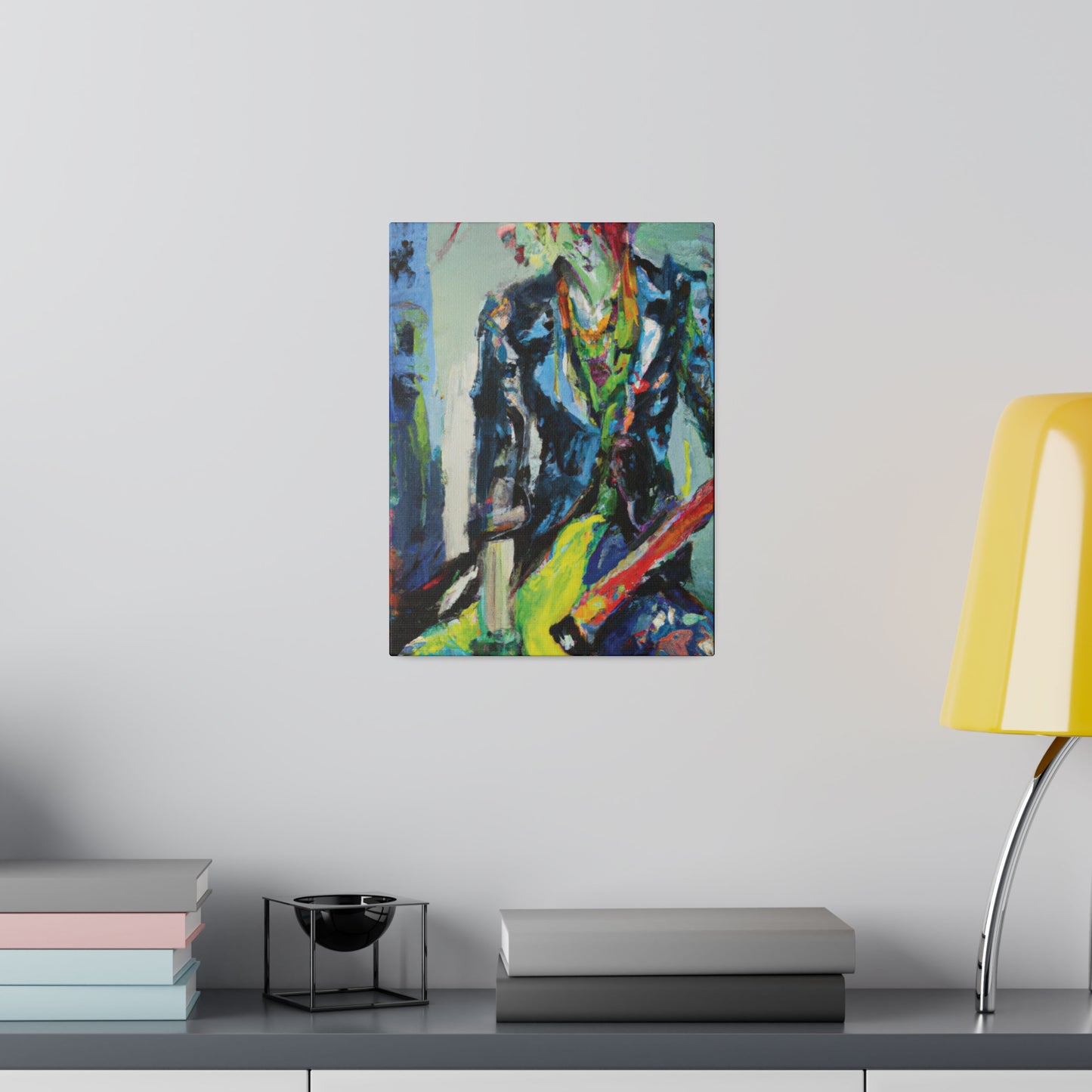 5111Y - Rockstar Oil Painting Style Print | Poster | Home Decor | Wall Art | Music Art | Canvas