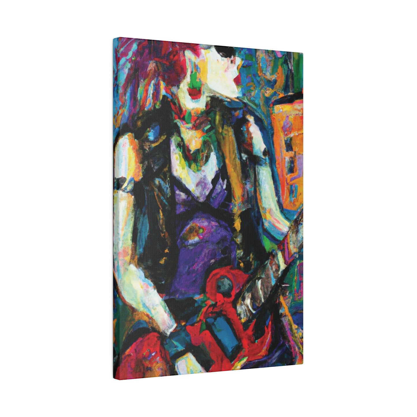 6874R - Rockstar Oil Painting Style Print | Poster | Home Decor | Wall Art | Music Art | Canvas