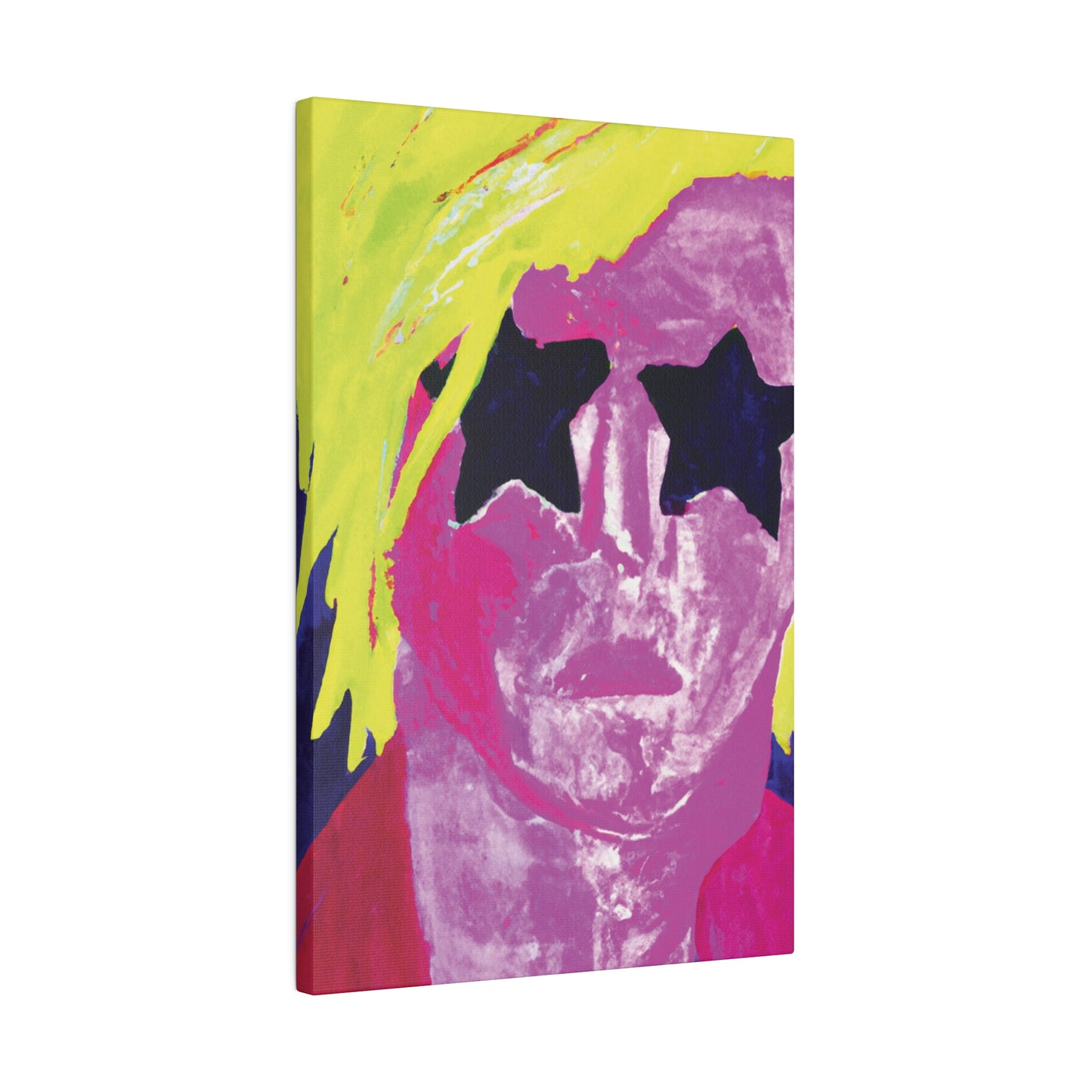 7563W - Rockstar Painting Print | Face | Abstract | Poster | Home Decor | Wall Art | Music Art | Canvas