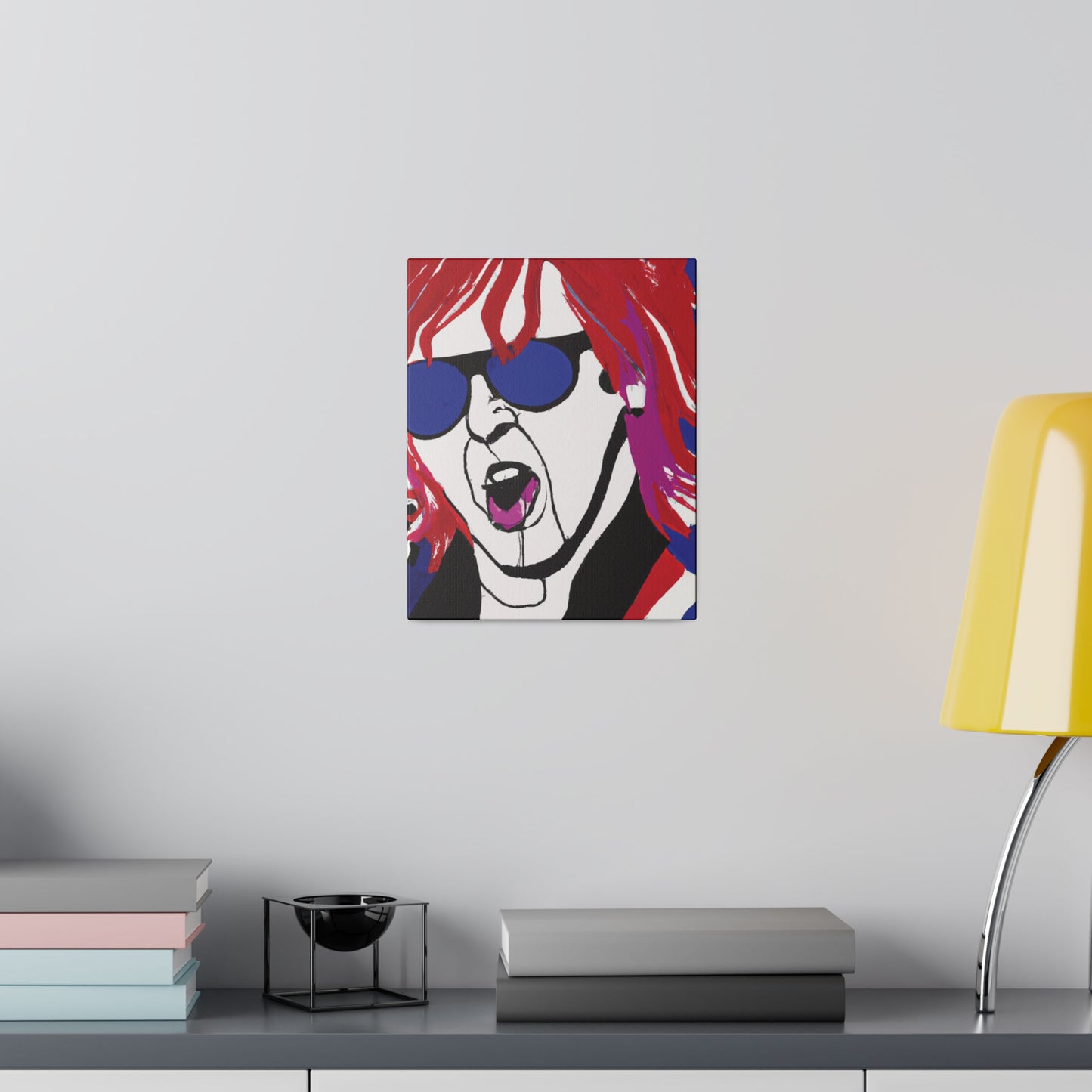 4739V - Rockstar Painting Print | Face | Abstract | Poster | Home Decor | Wall Art | Music Art | Canvas