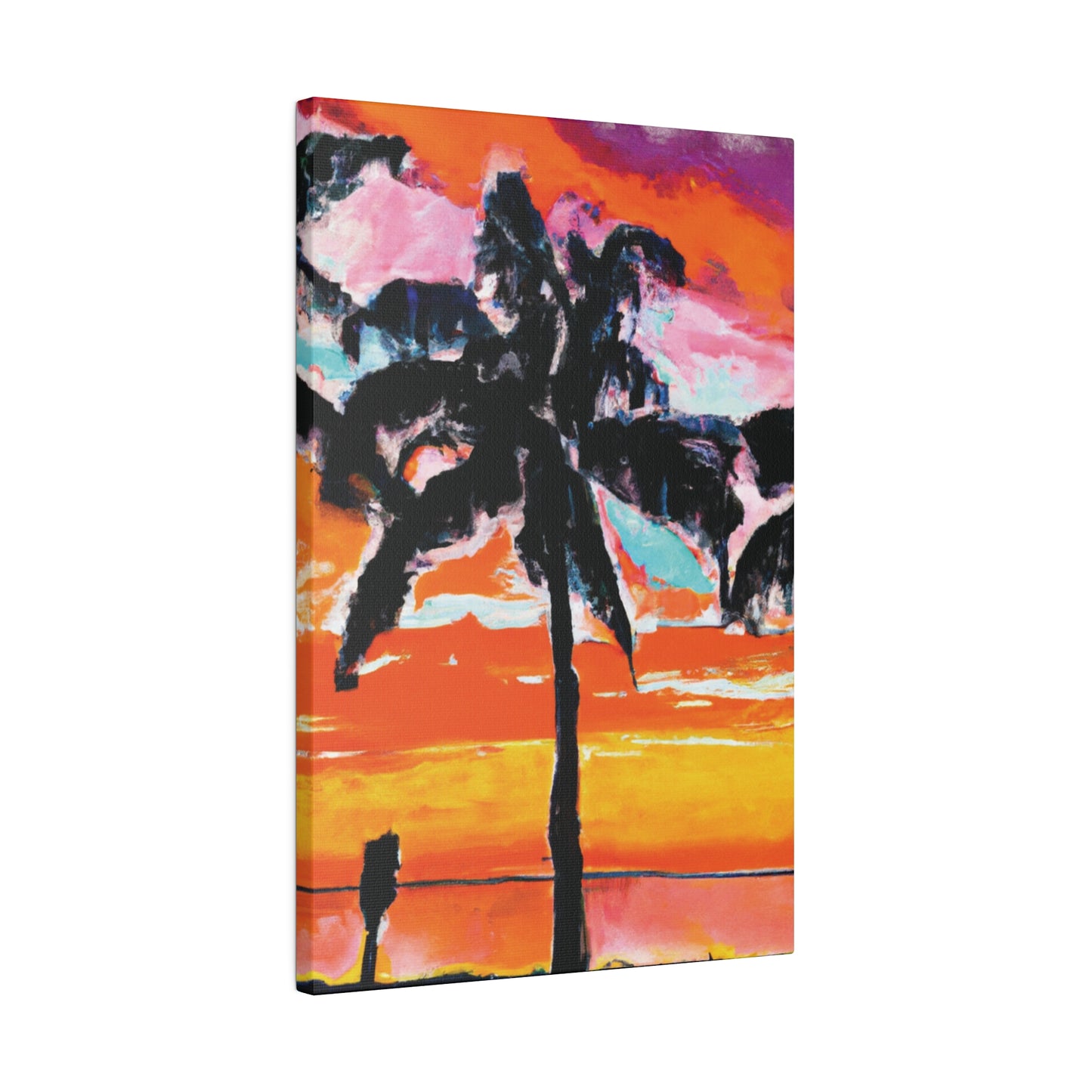 8371S - Miami Beach Sunset Painting Print | Miami | Beach | Sunset | Poster | Home Decor | Wall Art | Canvas