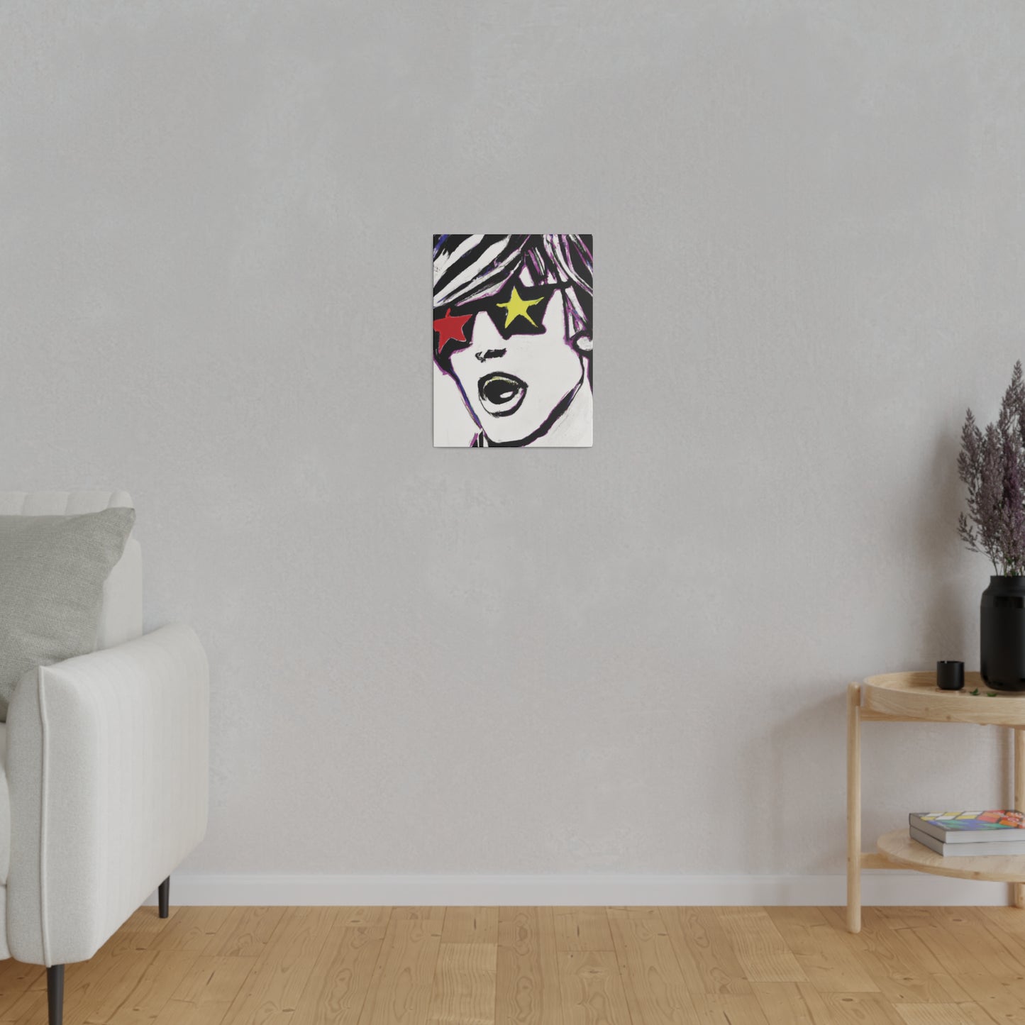 4532A - Rockstar Painting Print | Face | Abstract | Poster | Home Decor | Wall Art | Music Art | Canvas