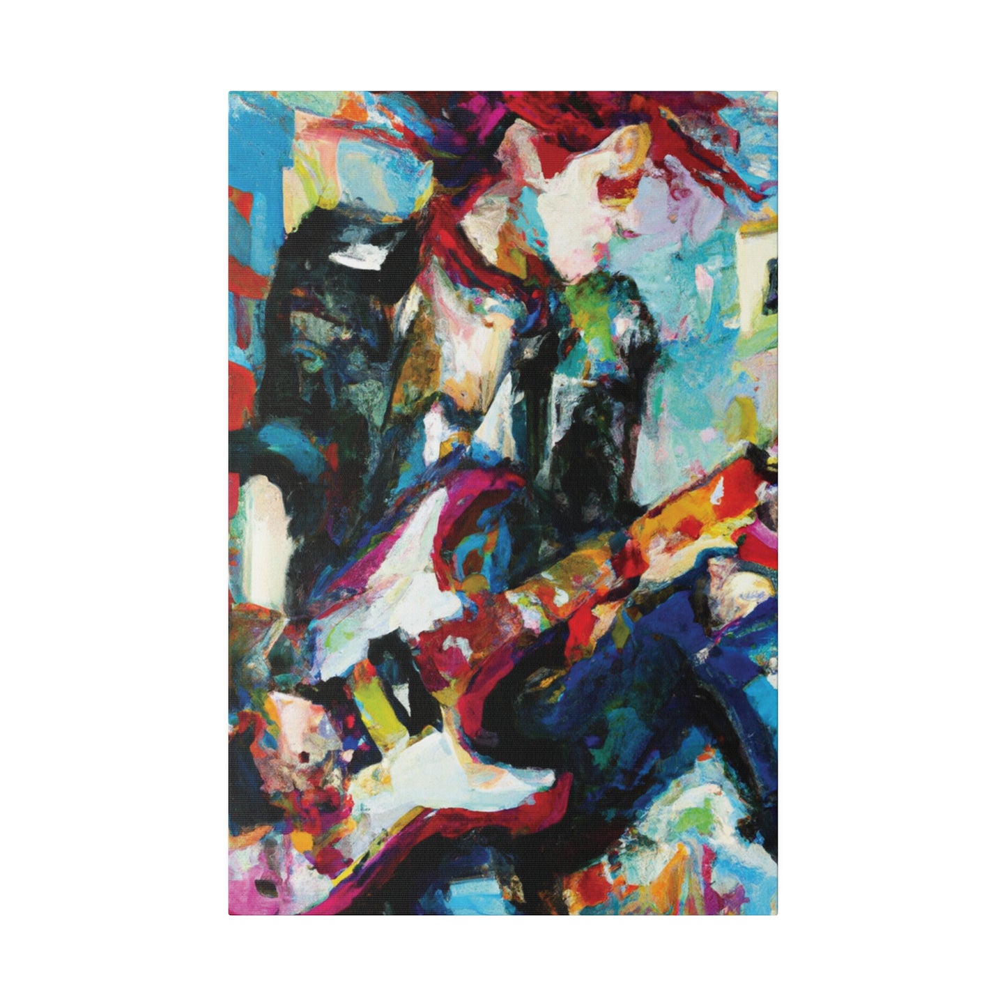 3767O - Rockstar Oil Painting Style Print | Poster | Home Decor | Wall Art | Music Art | Canvas