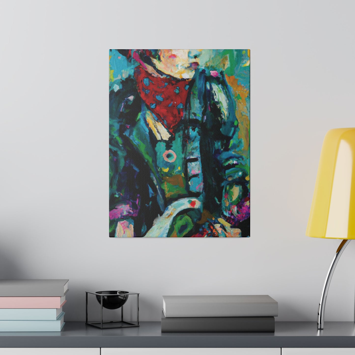 7263A - Rockstar Oil Painting Style Print | Poster | Home Decor | Wall Art | Music Art | Canvas