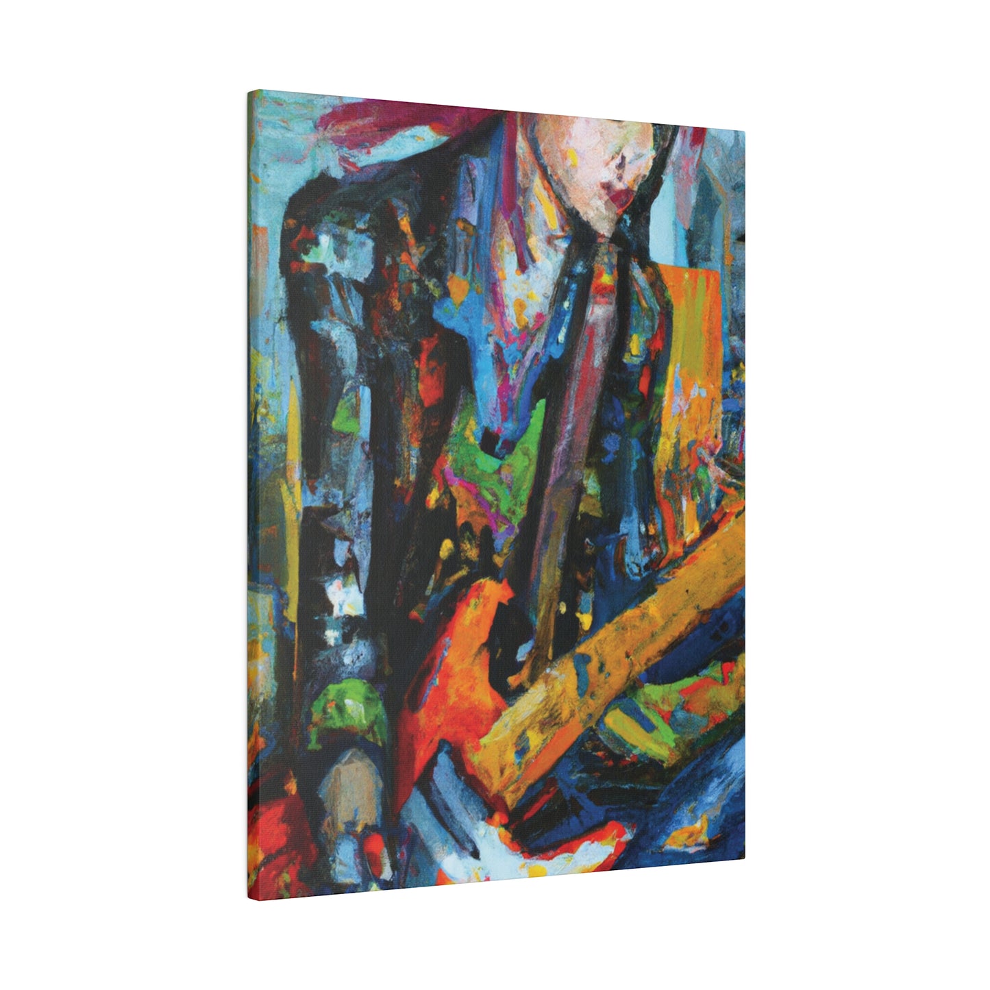 7893K - Rockstar Oil Painting Style Print | Poster | Home Decor | Wall Art | Music Art | Canvas