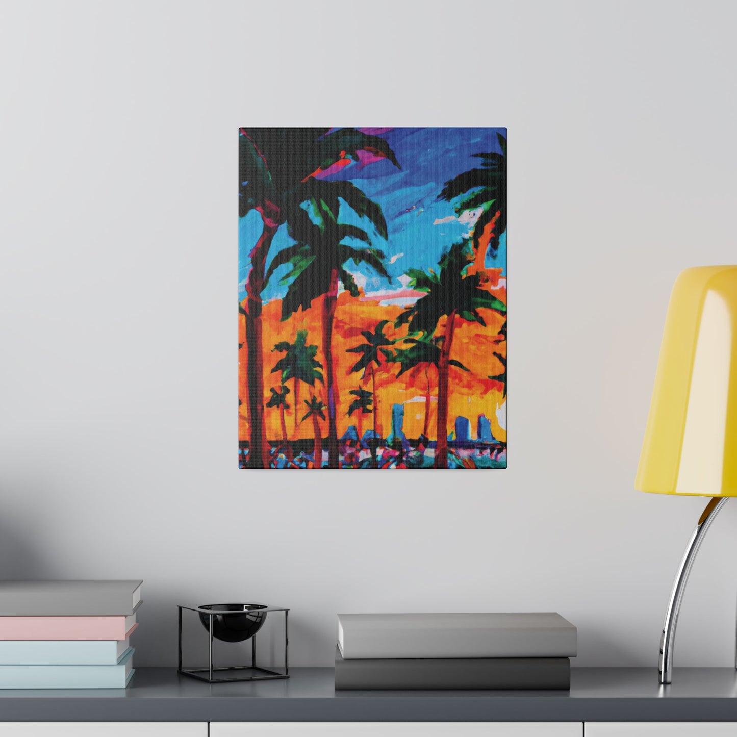 8453X - Miami Beach Sunset Painting Print | Miami | Beach | Sunset | Poster | Home Decor | Wall Art | Canvas