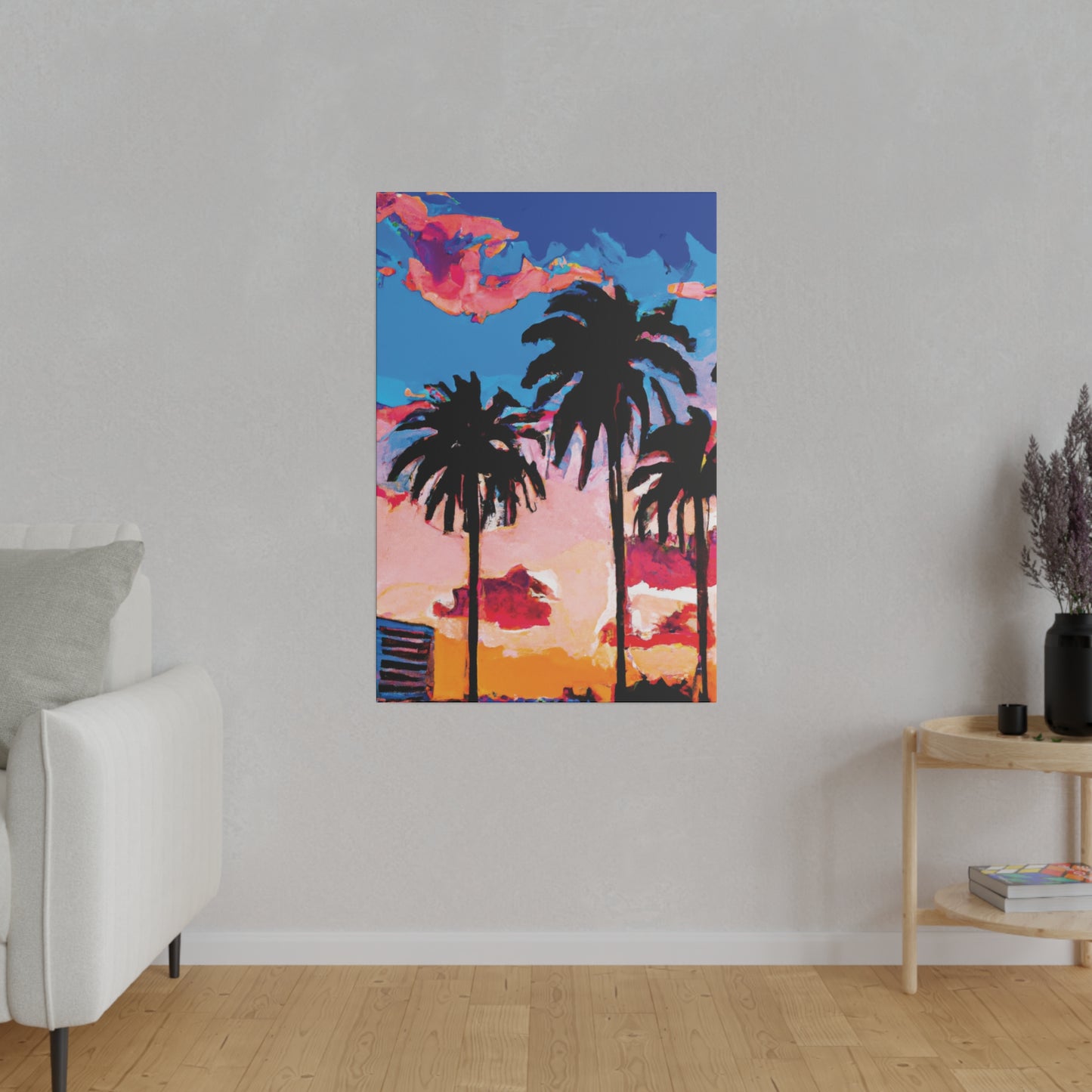 4347Z - Miami Beach Sunset Painting Print | Miami | Beach | Sunset | Poster | Home Decor | Wall Art | Canvas