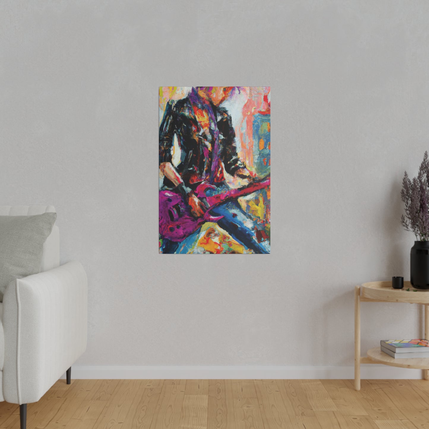 9175L - Rockstar Oil Painting Style Print | Poster | Home Decor | Wall Art | Music Art | Canvas