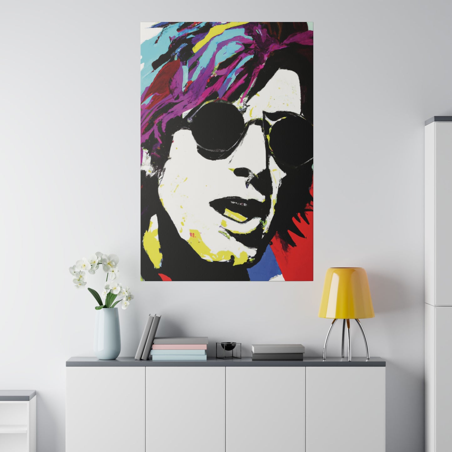 9436F - Rockstar Painting Print | Face | Abstract | Poster | Home Decor | Wall Art | Music Art | Canvas