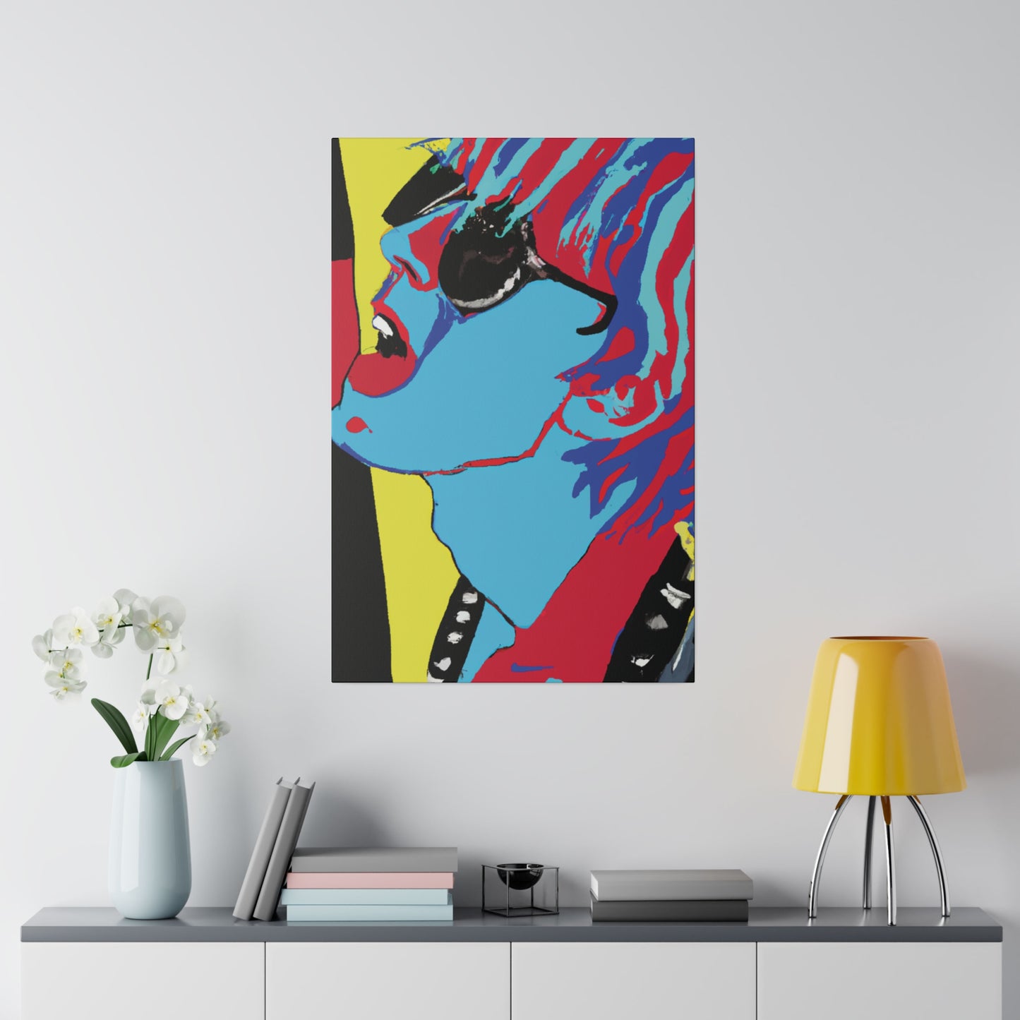 4238T - Rockstar Painting Print | Face | Abstract | Poster | Home Decor | Wall Art | Music Art | Canvas