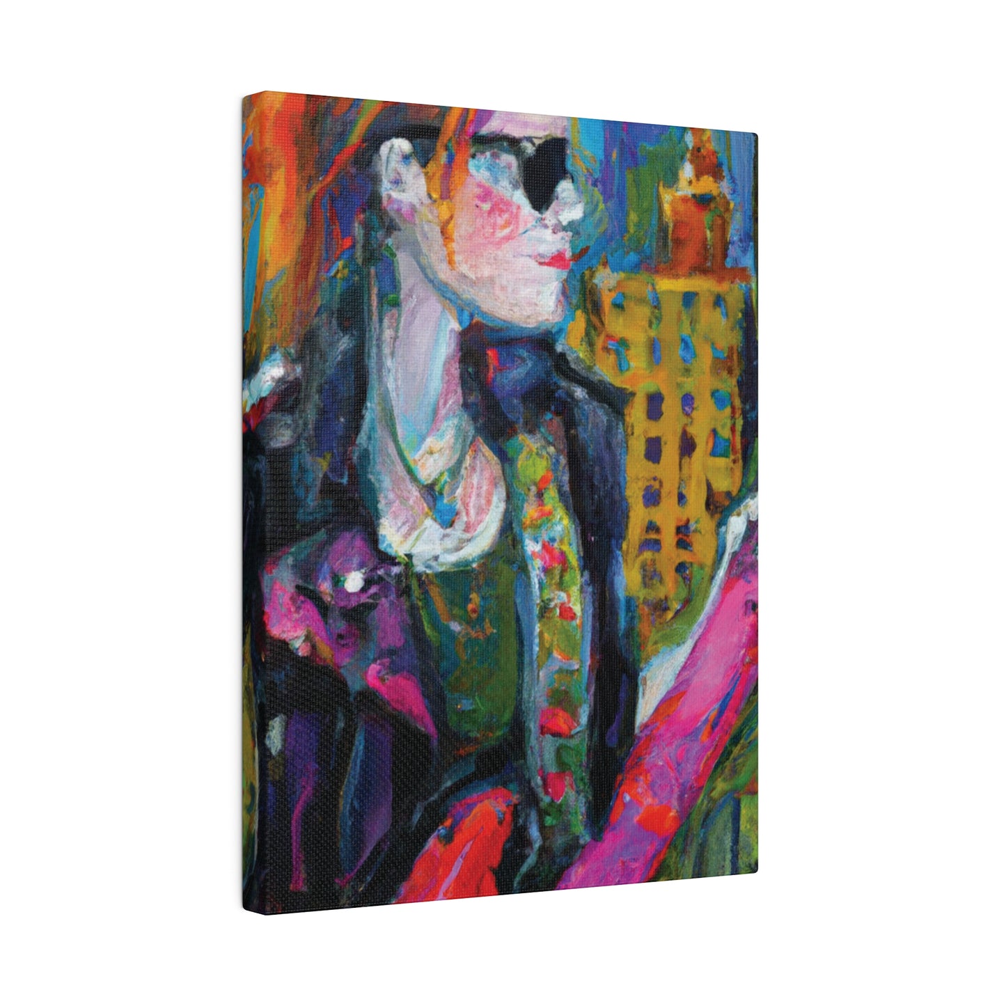 9503W - Rockstar Oil Painting Style Print | Poster | Home Decor | Wall Art | Music Art | Canvas