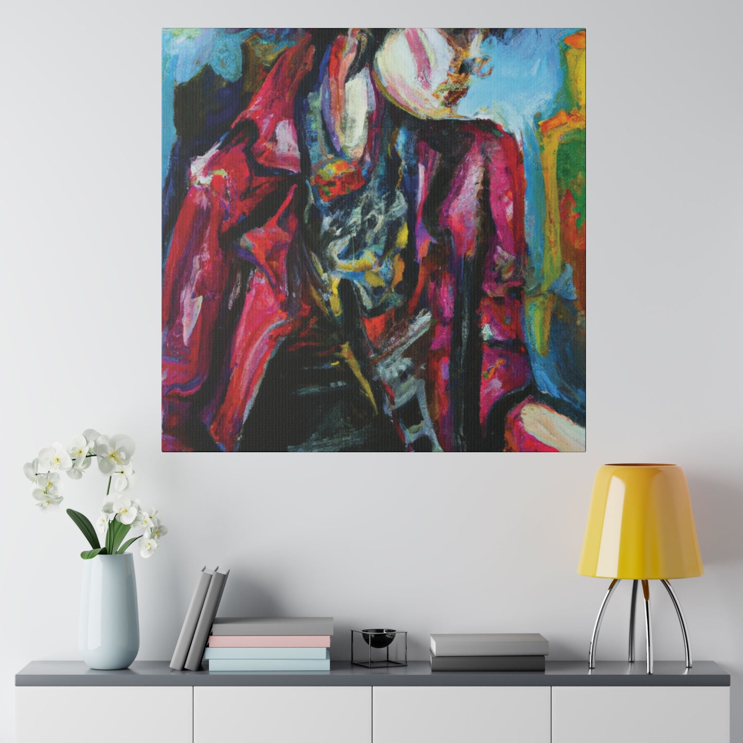 7152R - Rockstar Oil Painting Style Print | Poster | Home Decor | Wall Art | Music Art | Canvas