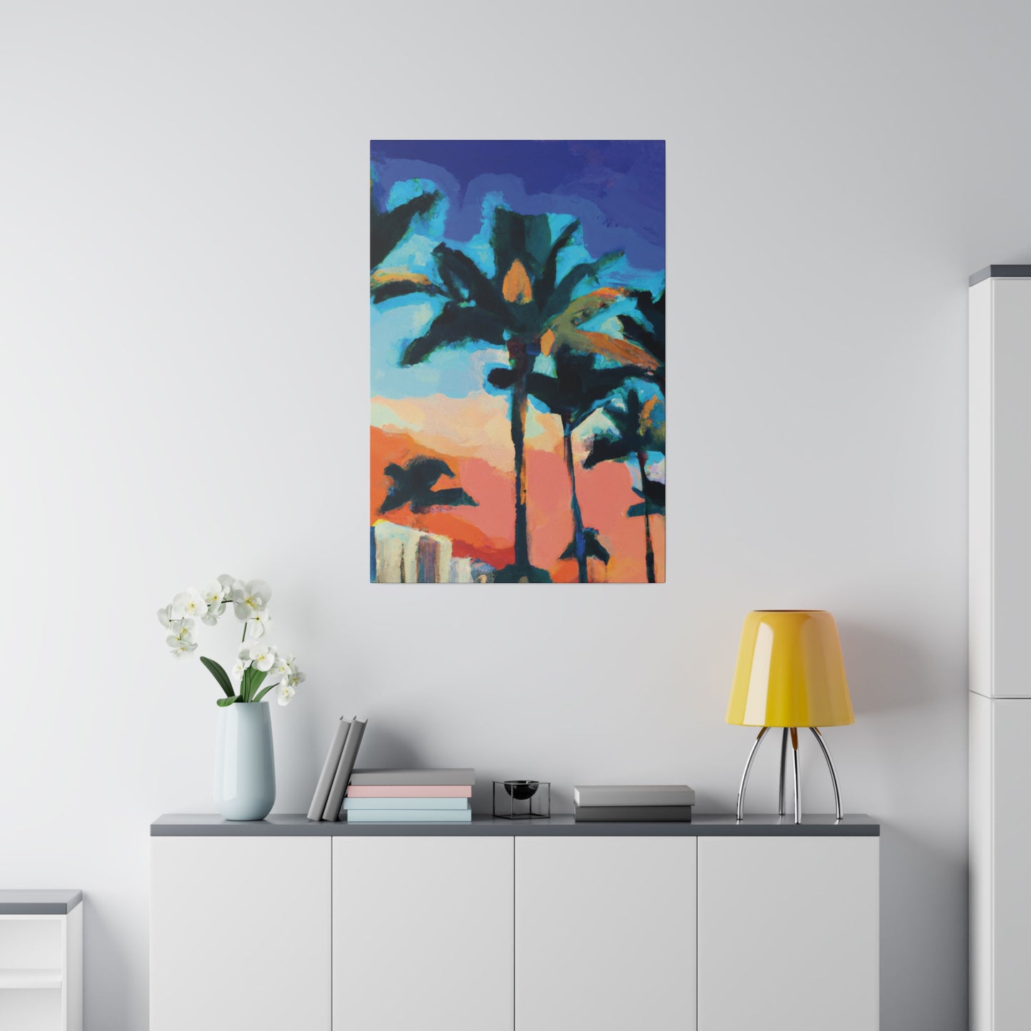 5637G - Miami Beach Sunset Painting Print | Miami | Beach | Sunset | Poster | Home Decor | Wall Art | Canvas