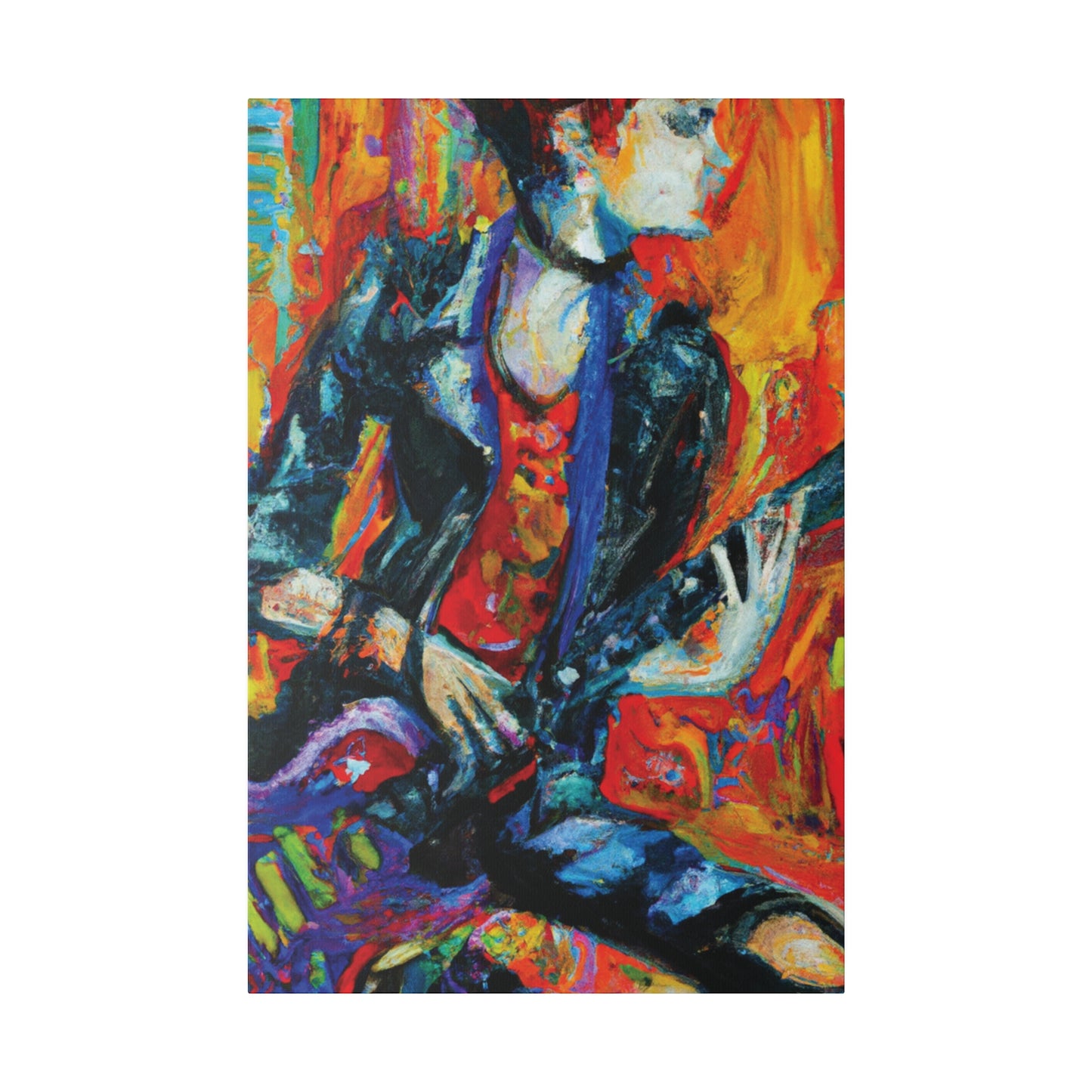 7348F - Rockstar Oil Painting Style Print | Poster | Home Decor | Wall Art | Music Art | Canvas