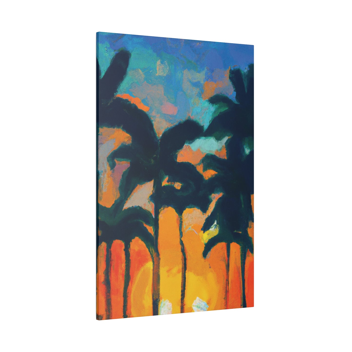 6877B - Miami Beach Sunset Painting Print | Miami | Beach | Sunset | Poster | Home Decor | Wall Art | Canvas