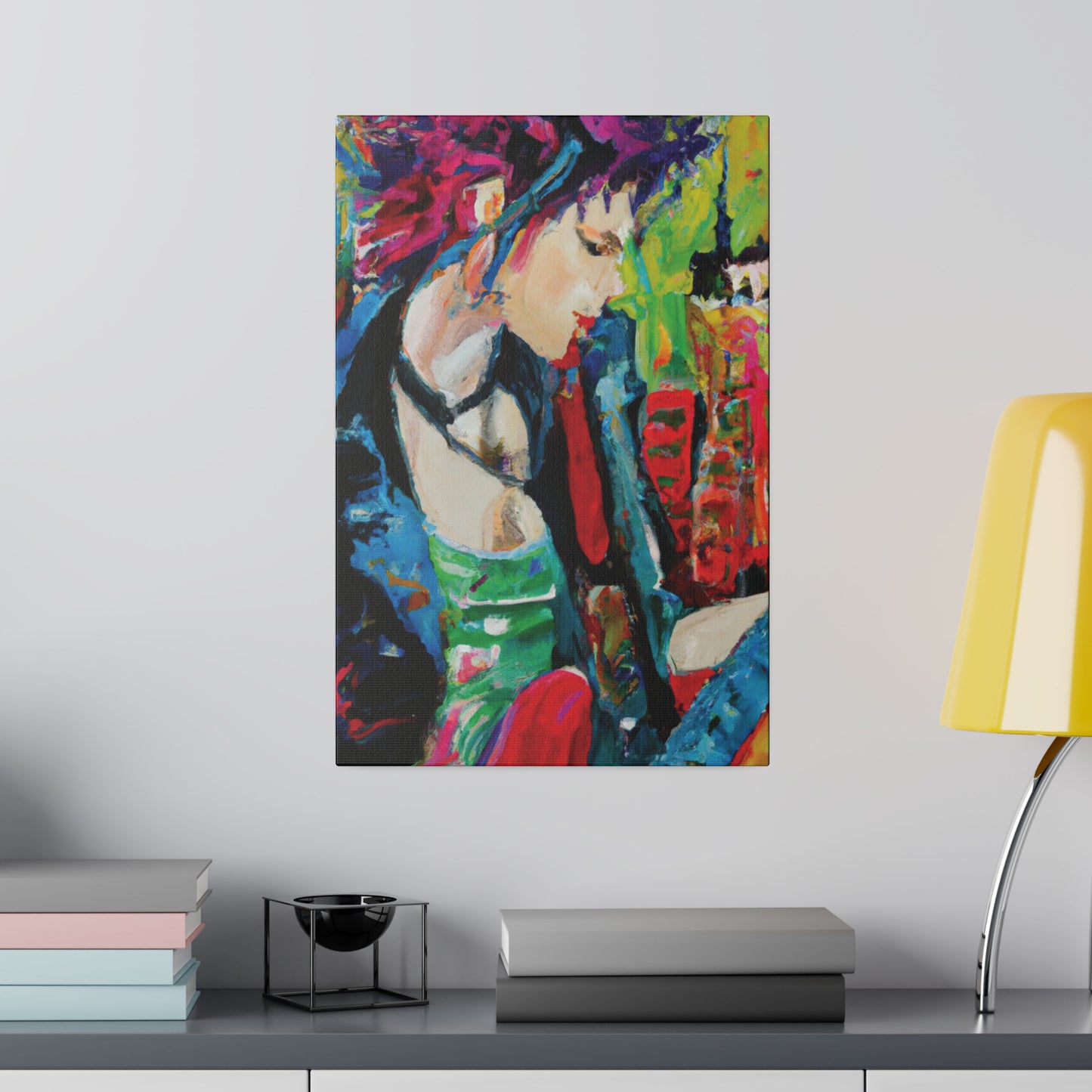 7125T - Rockstar Oil Painting Style Print | Poster | Home Decor | Wall Art | Music Art | Canvas