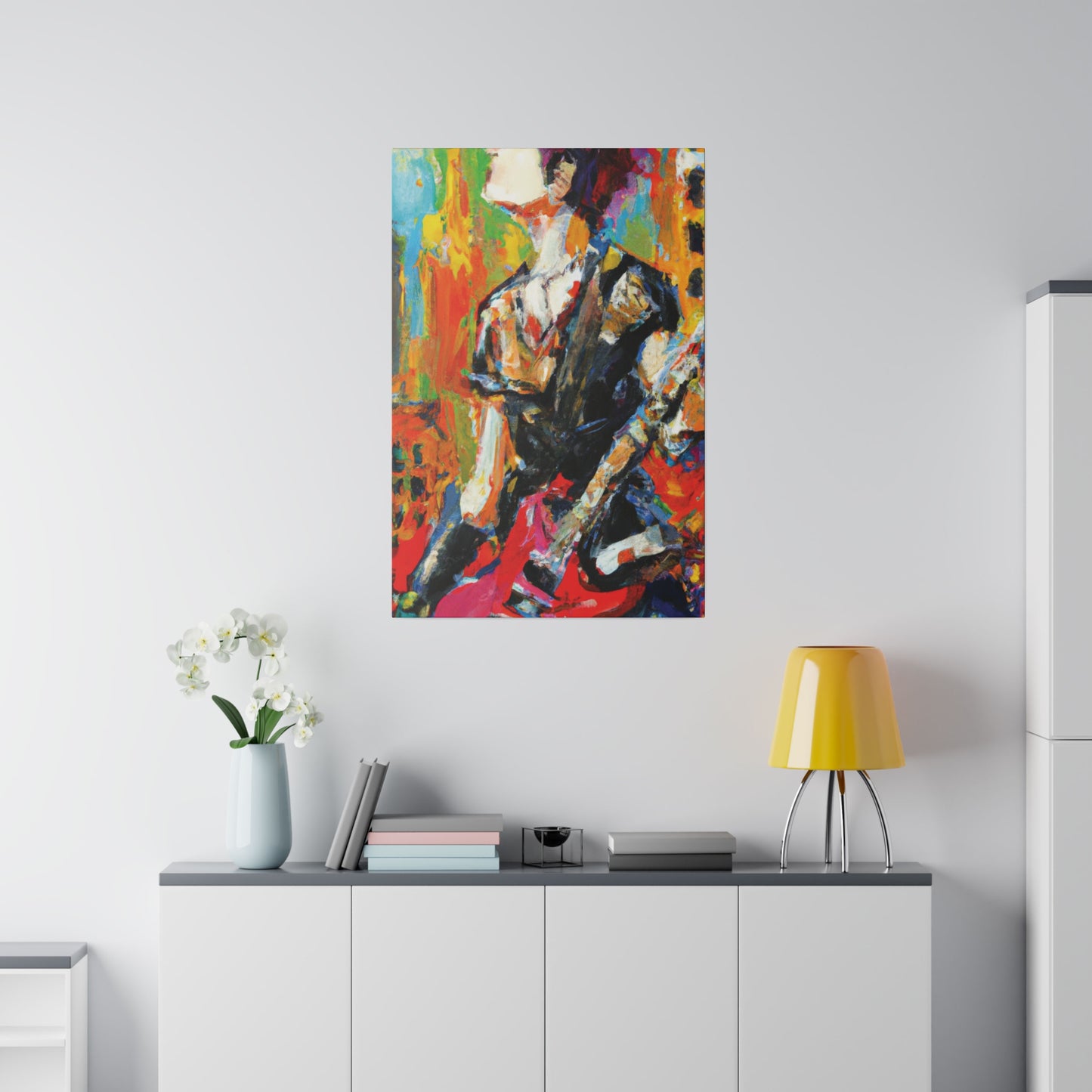 5867V - Rockstar Oil Painting Style Print | Poster | Home Decor | Wall Art | Music Art | Canvas