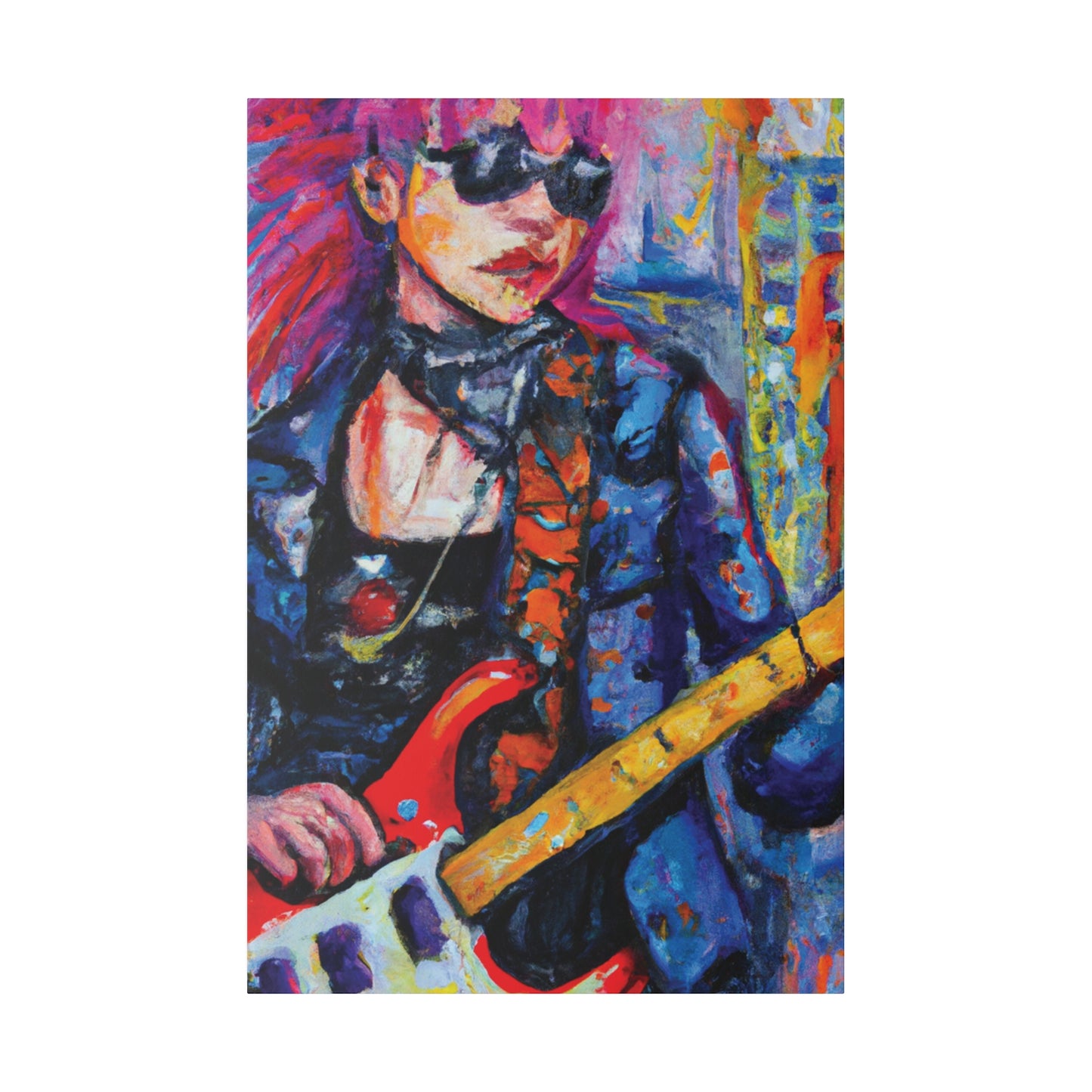 9231K - Rockstar Oil Painting Style Print | Poster | Home Decor | Wall Art | Music Art | Canvas