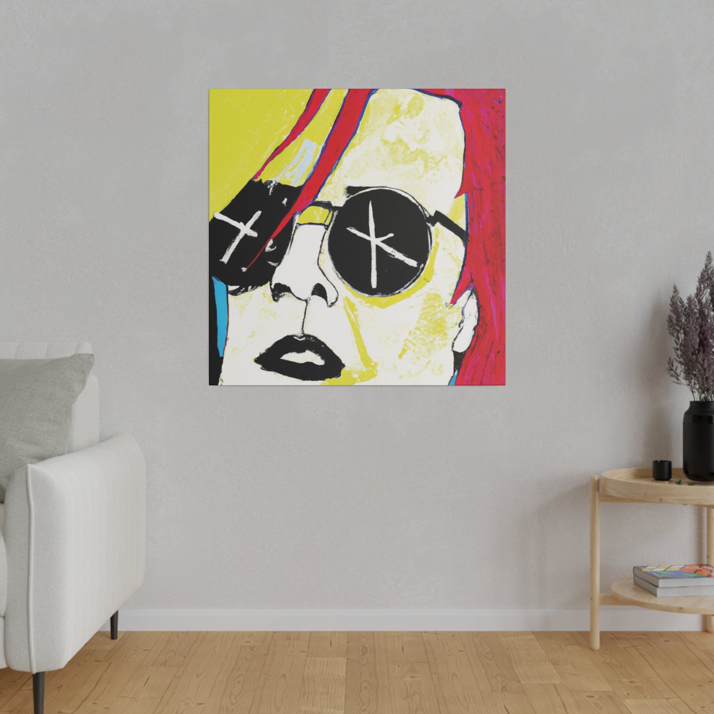 4152P - Rockstar Painting Print | Face | Abstract | Poster | Home Decor | Wall Art | Music Art | Canvas