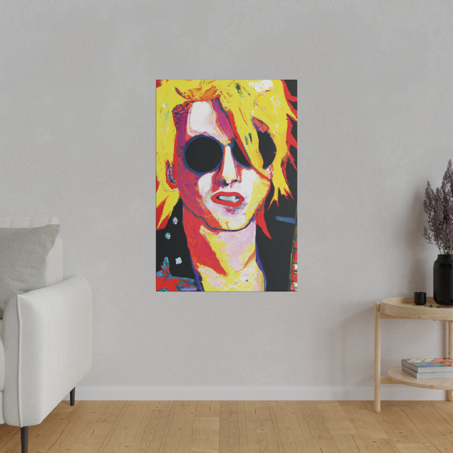 4786R - Rockstar Painting Print | Face | Abstract | Poster | Home Decor | Wall Art | Music Art | Canvas