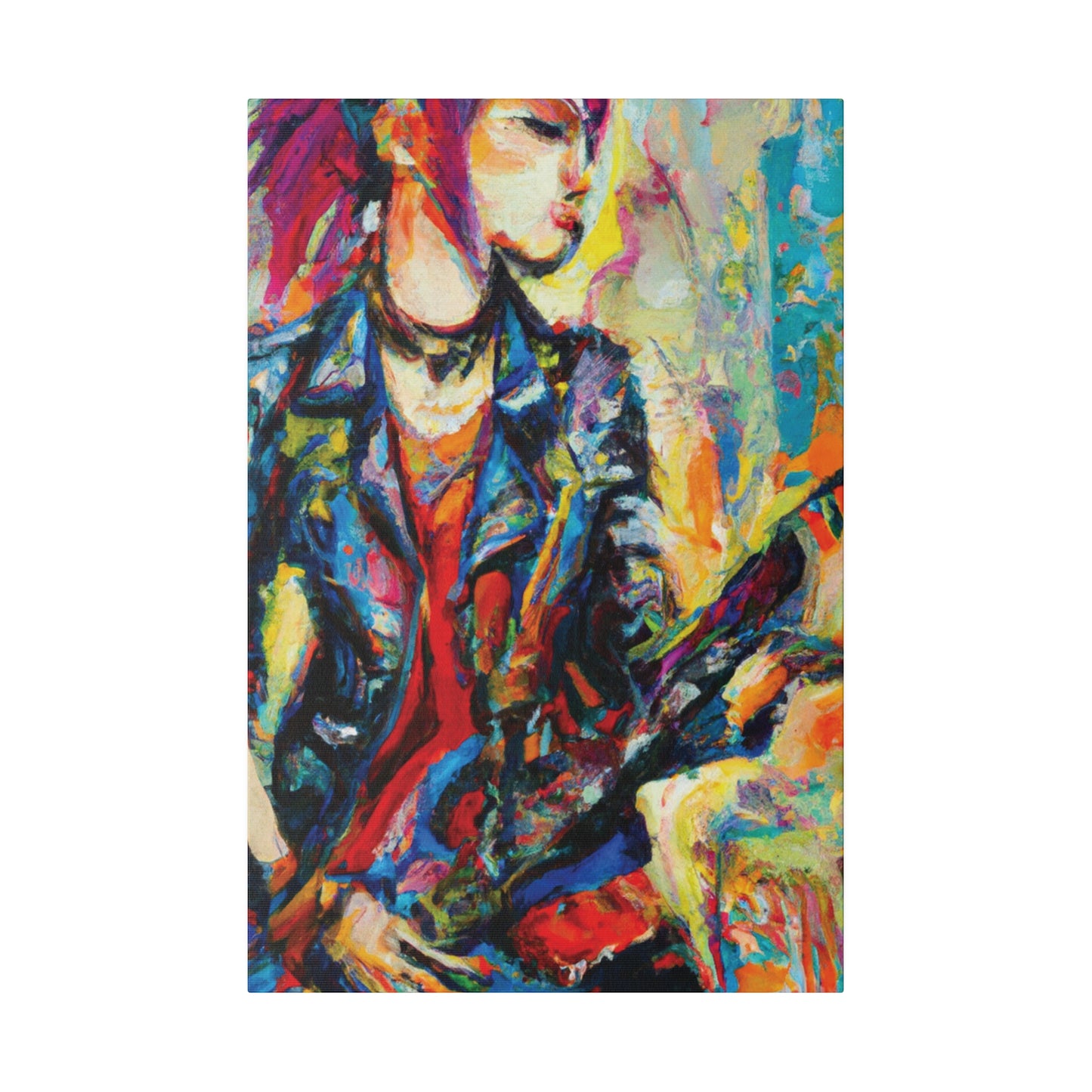 3154V - Rockstar Oil Painting Style Print | Poster | Home Decor | Wall Art | Music Art | Canvas