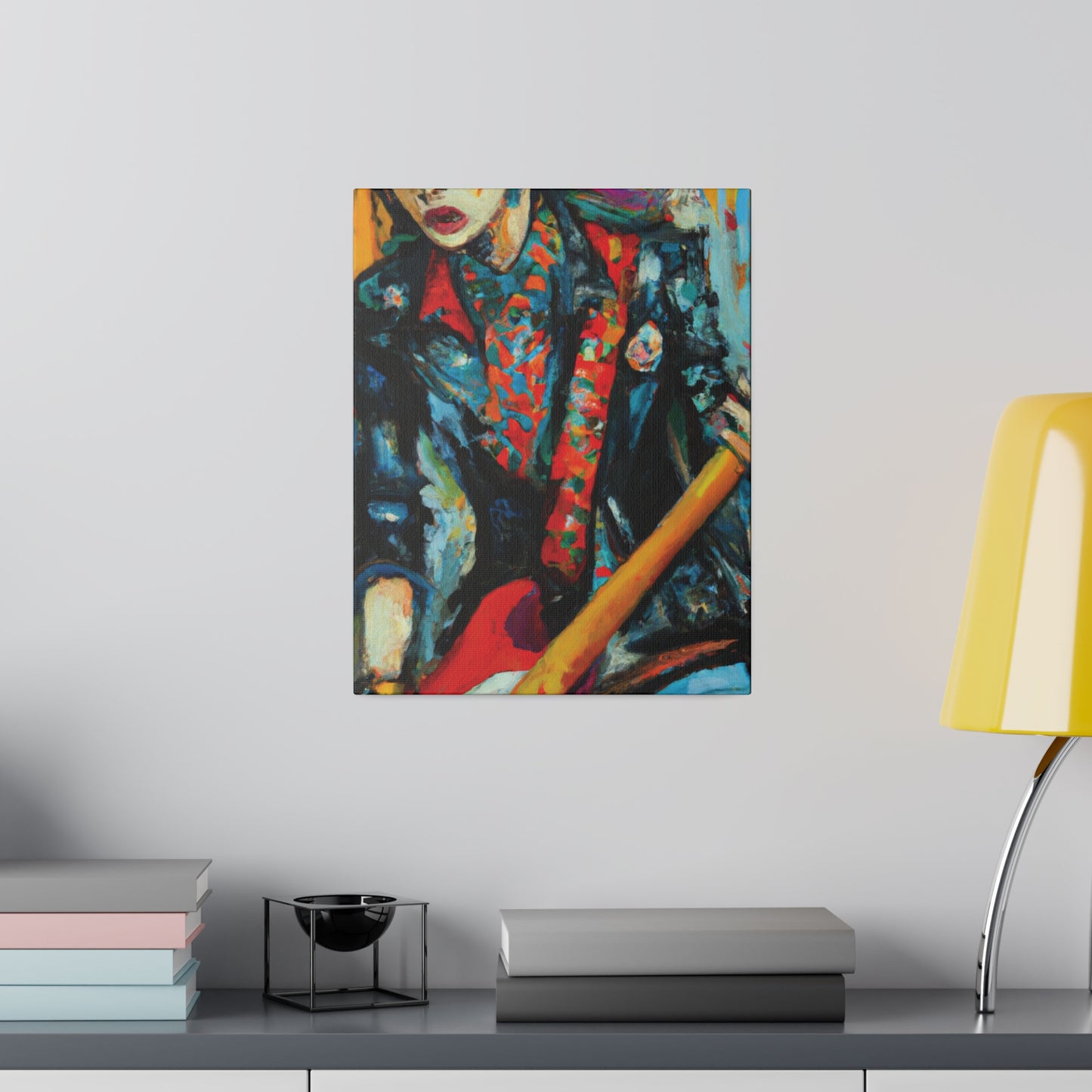 9697B - Rockstar Oil Painting Style Print | Poster | Home Decor | Wall Art | Music Art | Canvas