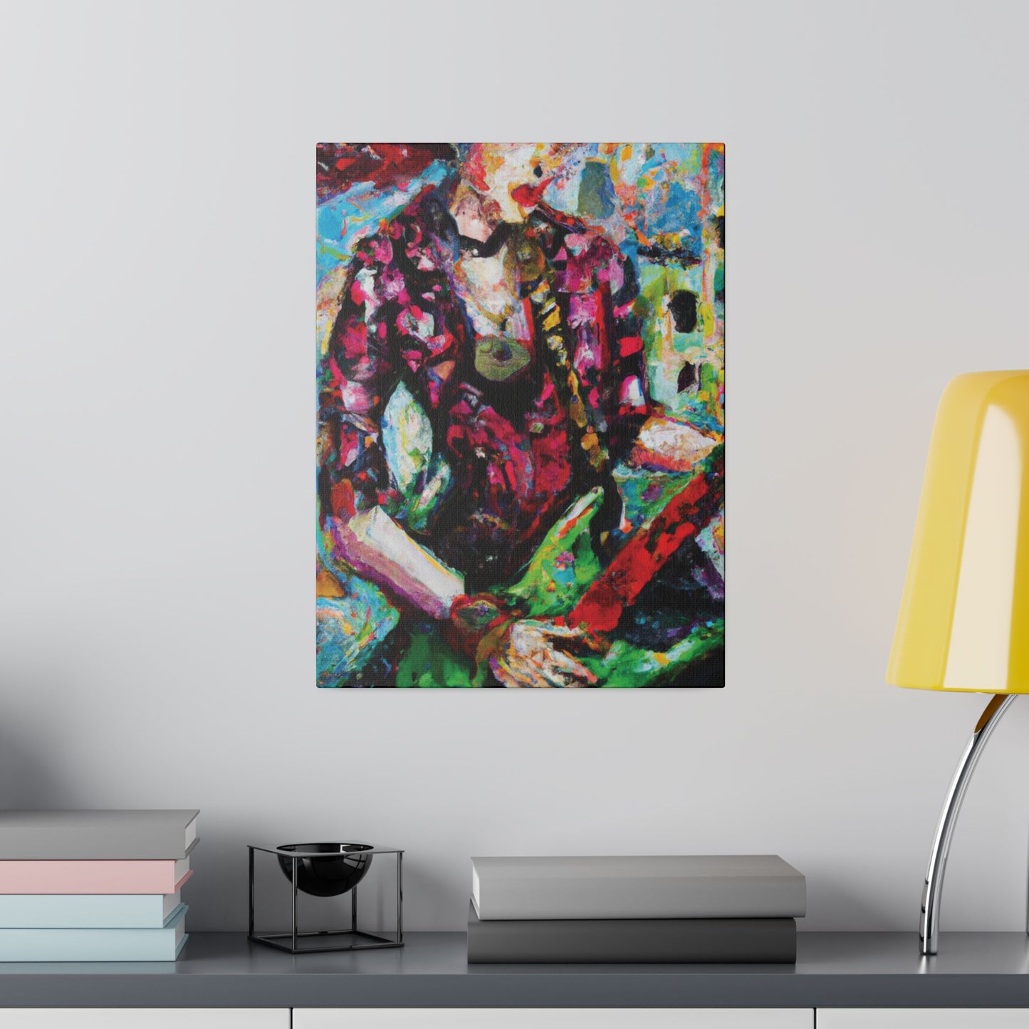 9453F - Rockstar Oil Painting Style Print | Poster | Home Decor | Wall Art | Music Art | Canvas