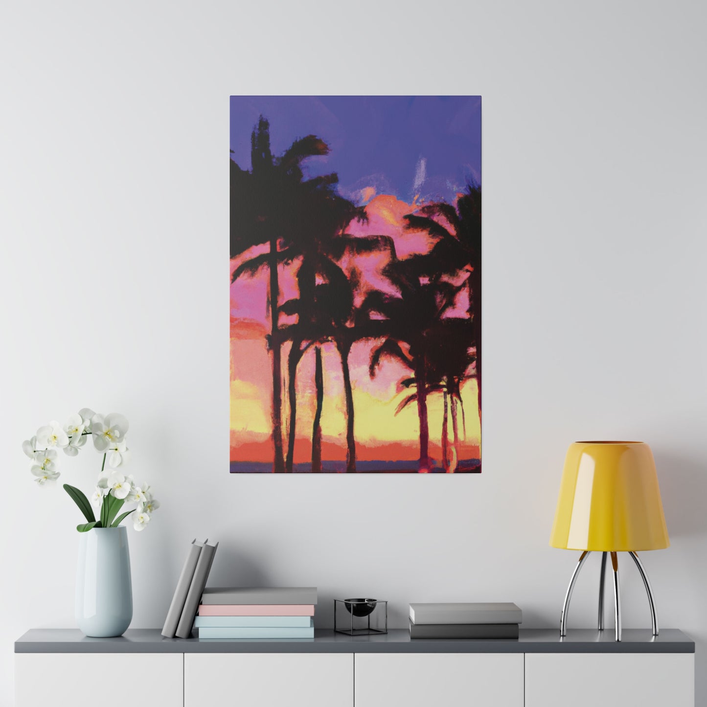 9365H - Miami Beach Sunset Painting Print | Miami | Beach | Sunset | Poster | Home Decor | Wall Art | Canvas