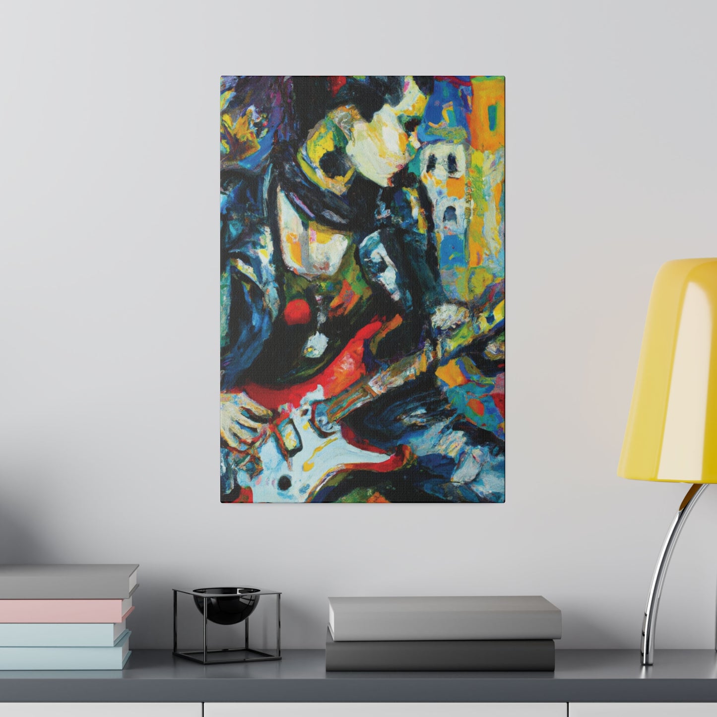 7547K - Rockstar Oil Painting Style Print | Poster | Home Decor | Wall Art | Music Art | Canvas