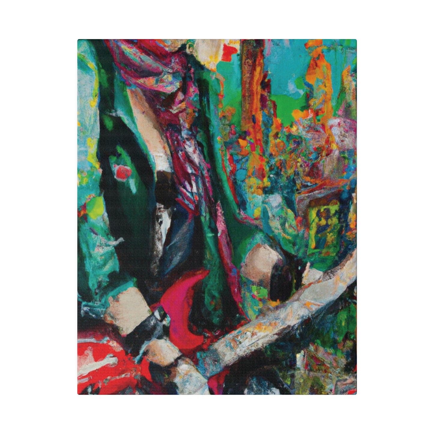8679Y - Rockstar Oil Painting Style Print | Poster | Home Decor | Wall Art | Music Art | Canvas