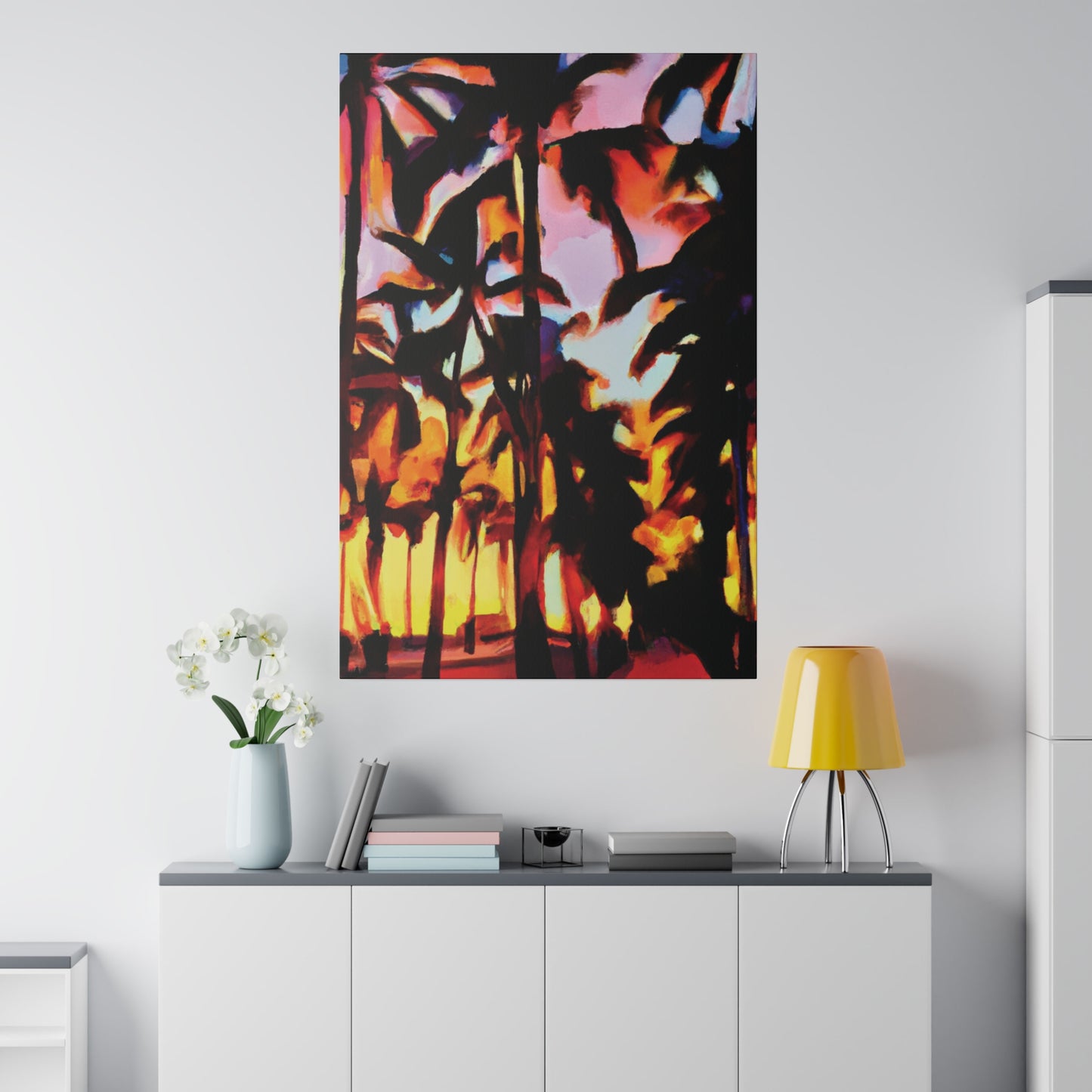 9123T - Miami Beach Sunset Painting Print | Miami | Beach | Sunset | Poster | Home Decor | Wall Art | Canvas
