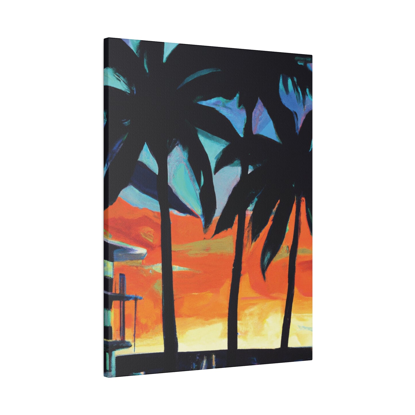 4567W - Miami Beach Sunset Painting Print | Miami | Beach | Sunset | Poster | Home Decor | Wall Art | Canvas