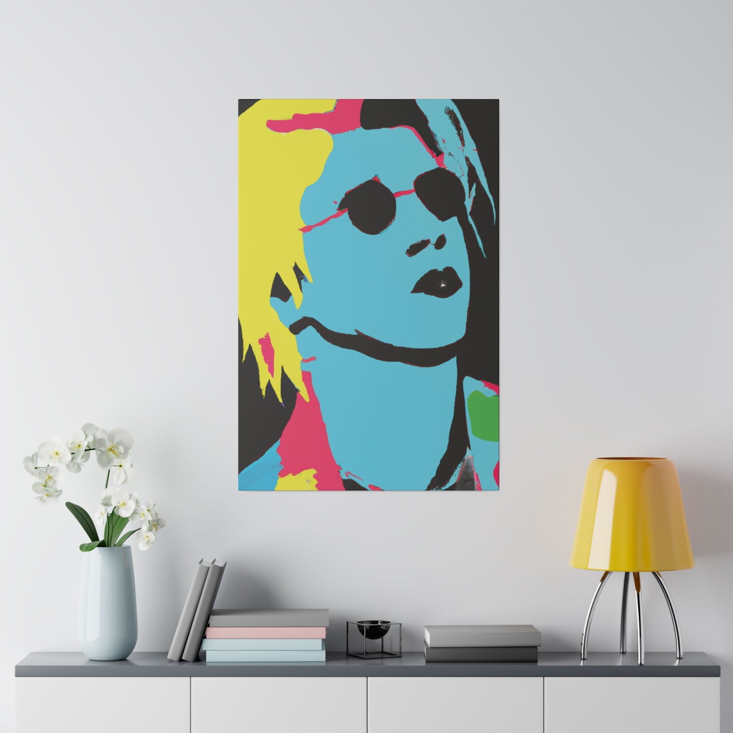 7179A - Rockstar Painting Print | Face | Abstract | Poster | Home Decor | Wall Art | Music Art | Canvas