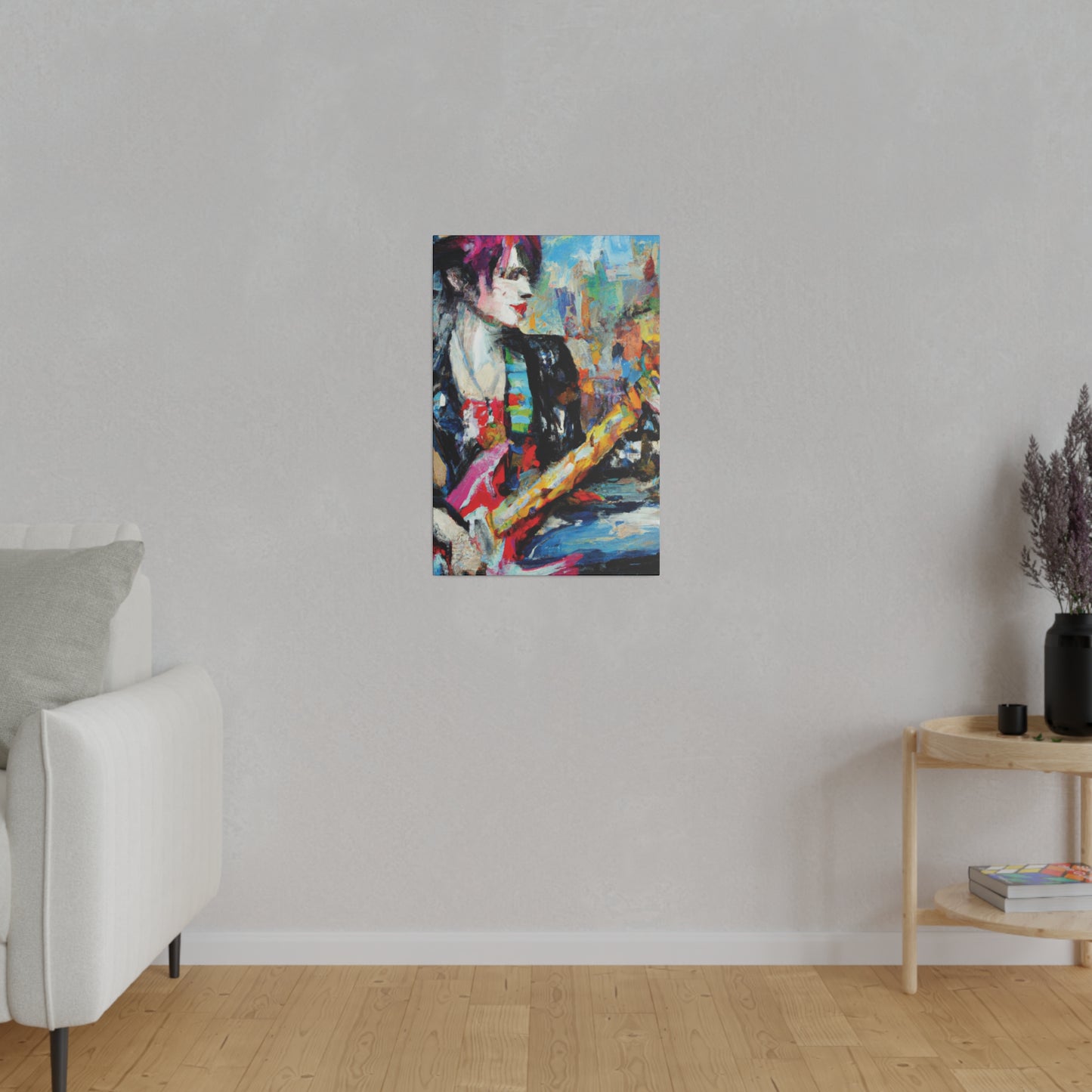 8162K - Rockstar Oil Painting Style Print | Poster | Home Decor | Wall Art | Music Art | Canvas