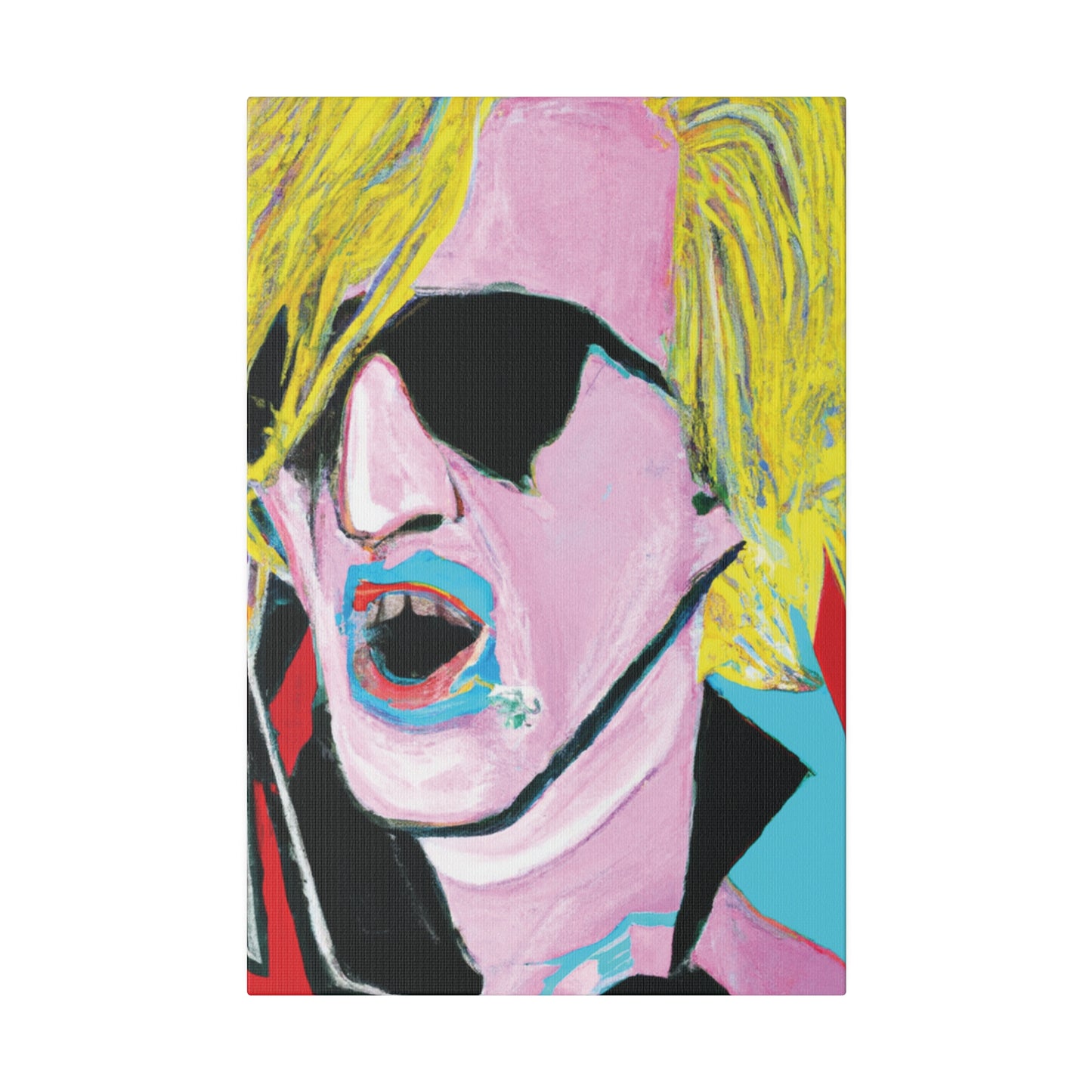 9118C - Rockstar Painting Print | Face | Abstract | Poster | Home Decor | Wall Art | Music Art | Canvas