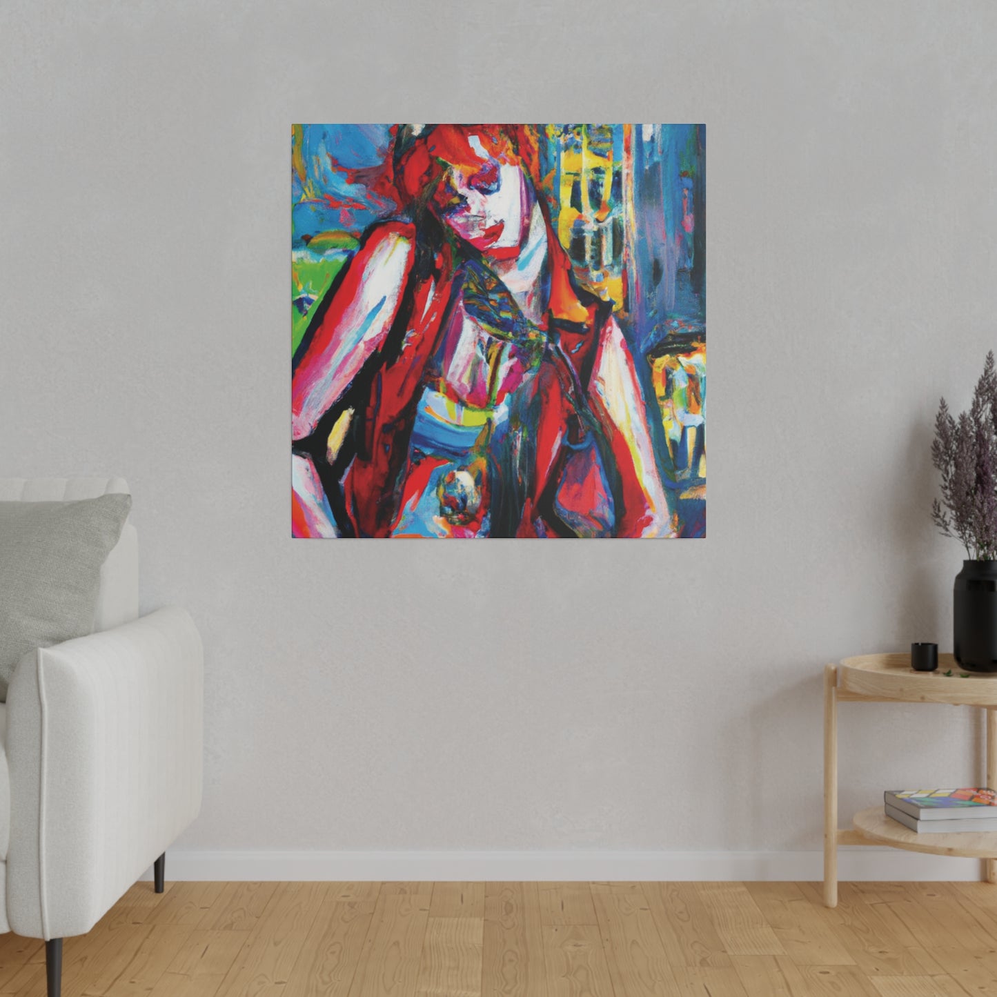 8456P - Rockstar Oil Painting Style Print | Poster | Home Decor | Wall Art | Music Art | Canvas