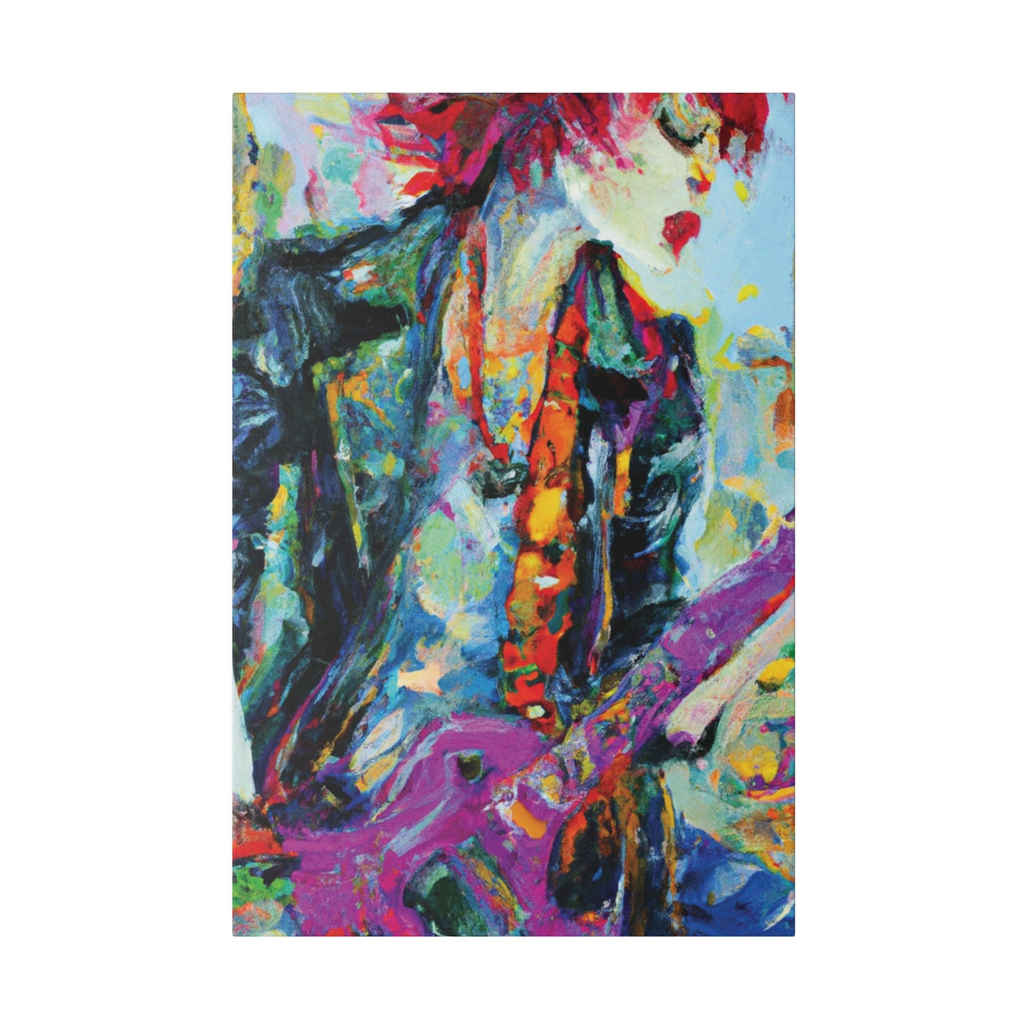 9351Q - Rockstar Oil Painting Style Print | Poster | Home Decor | Wall Art | Music Art | Canvas
